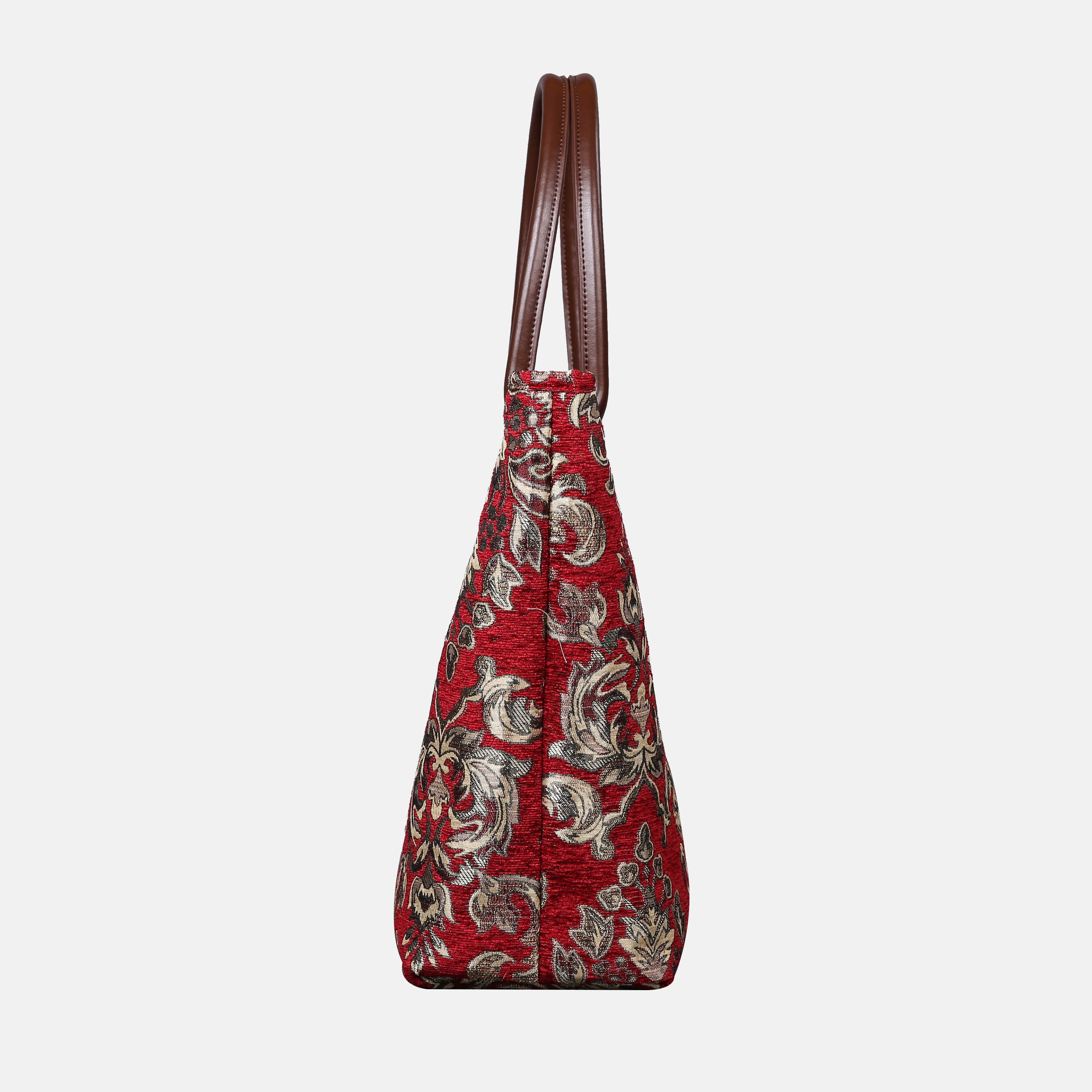 Victorian Blossom Red Carpet Tote Shopper Carpetbag of America side