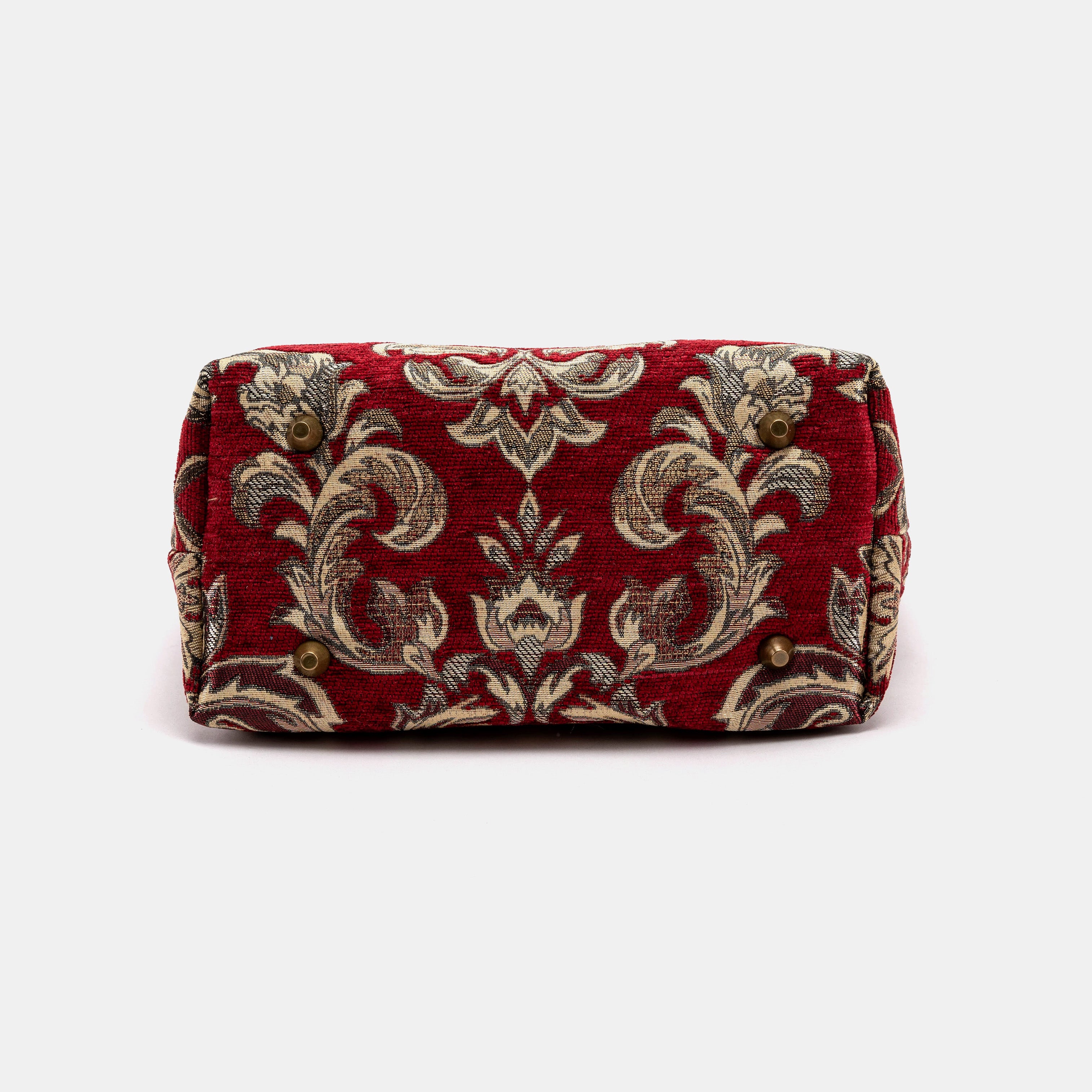 Victorian Blossom Red Everyday Tote Bag of America bottom