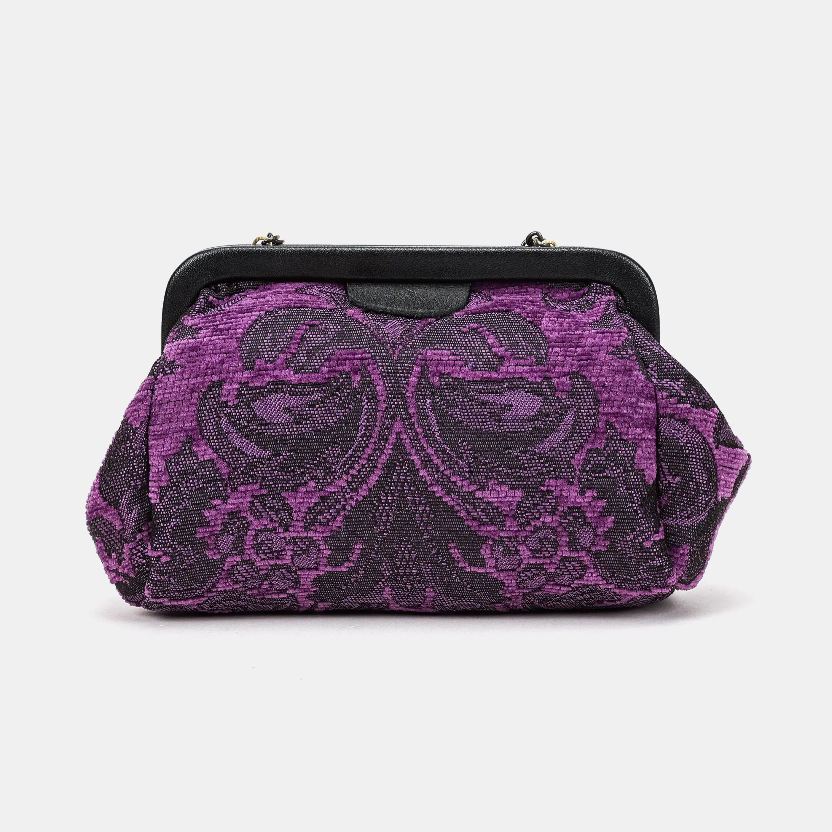 Victorian Blossom purple Evening Bag Clutch Carpetbag of America back