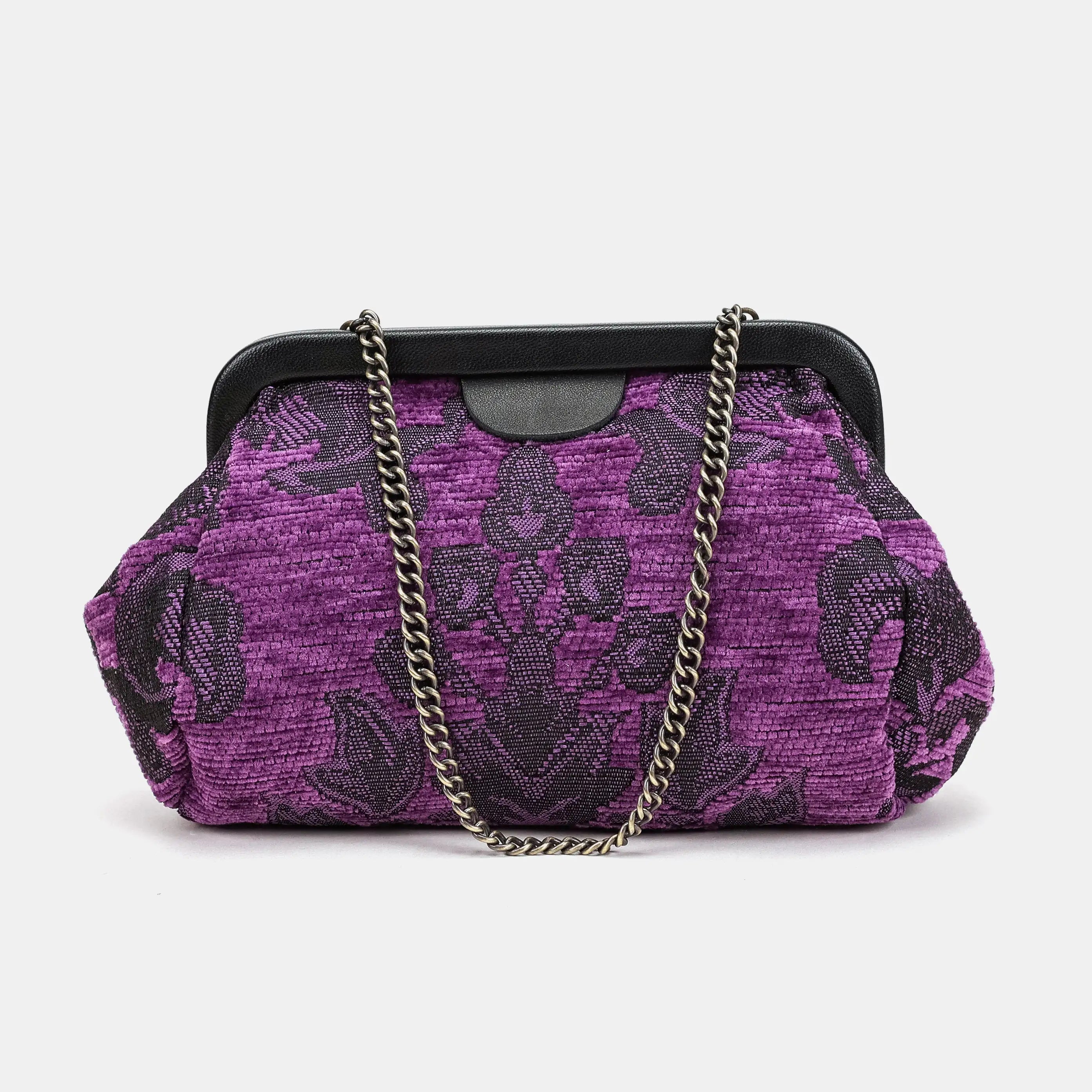 Victorian Blossom purple Evening Bag Clutch Carpetbag of America main