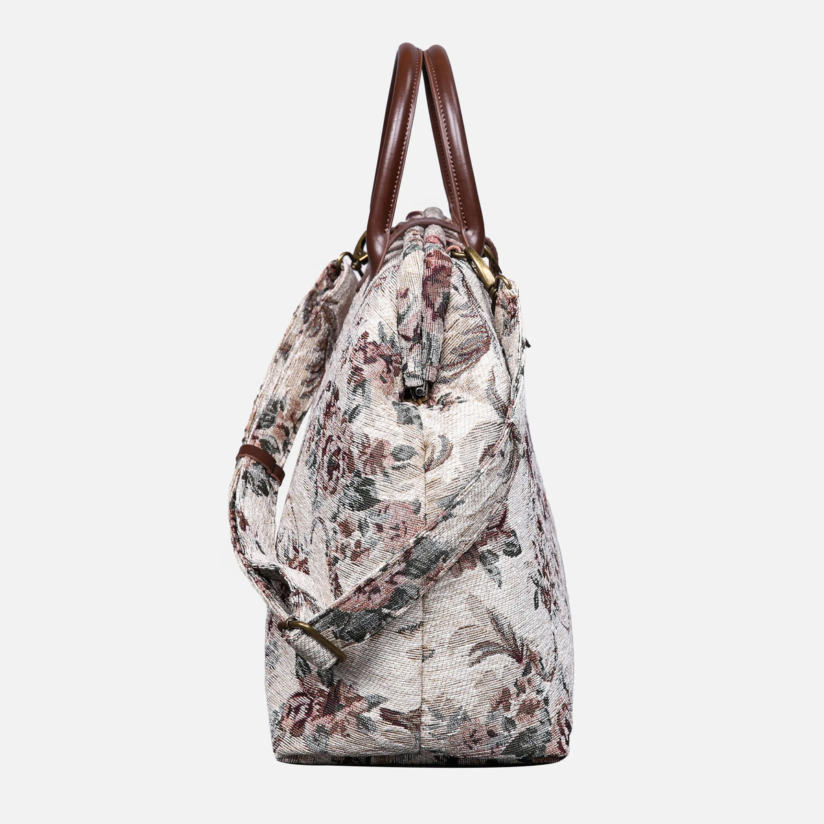 Victorian Retro Rose Mary Poppins Weekender Carpetbag of America side