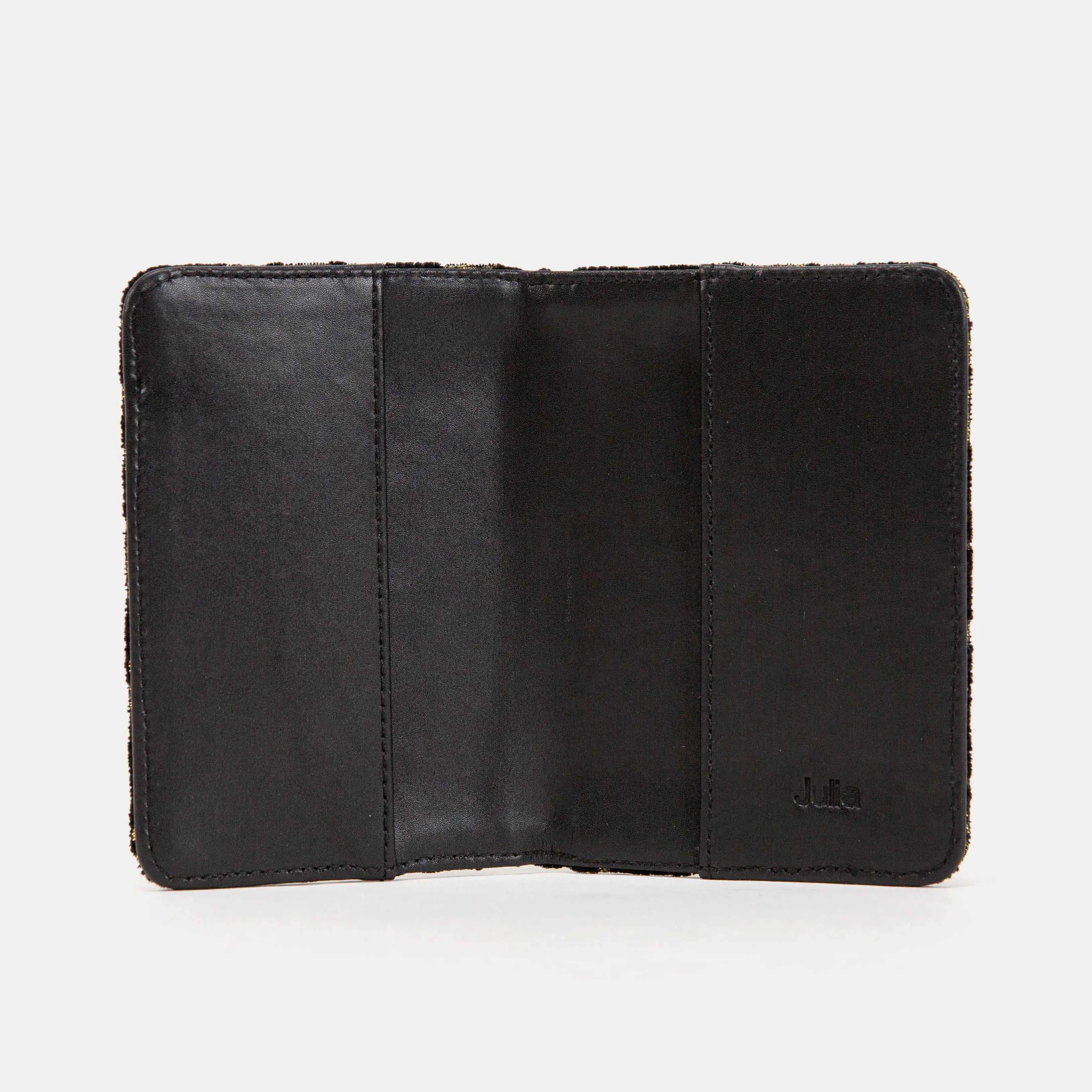 Vintage Scroll Black/Green Passport Cover of America inside
