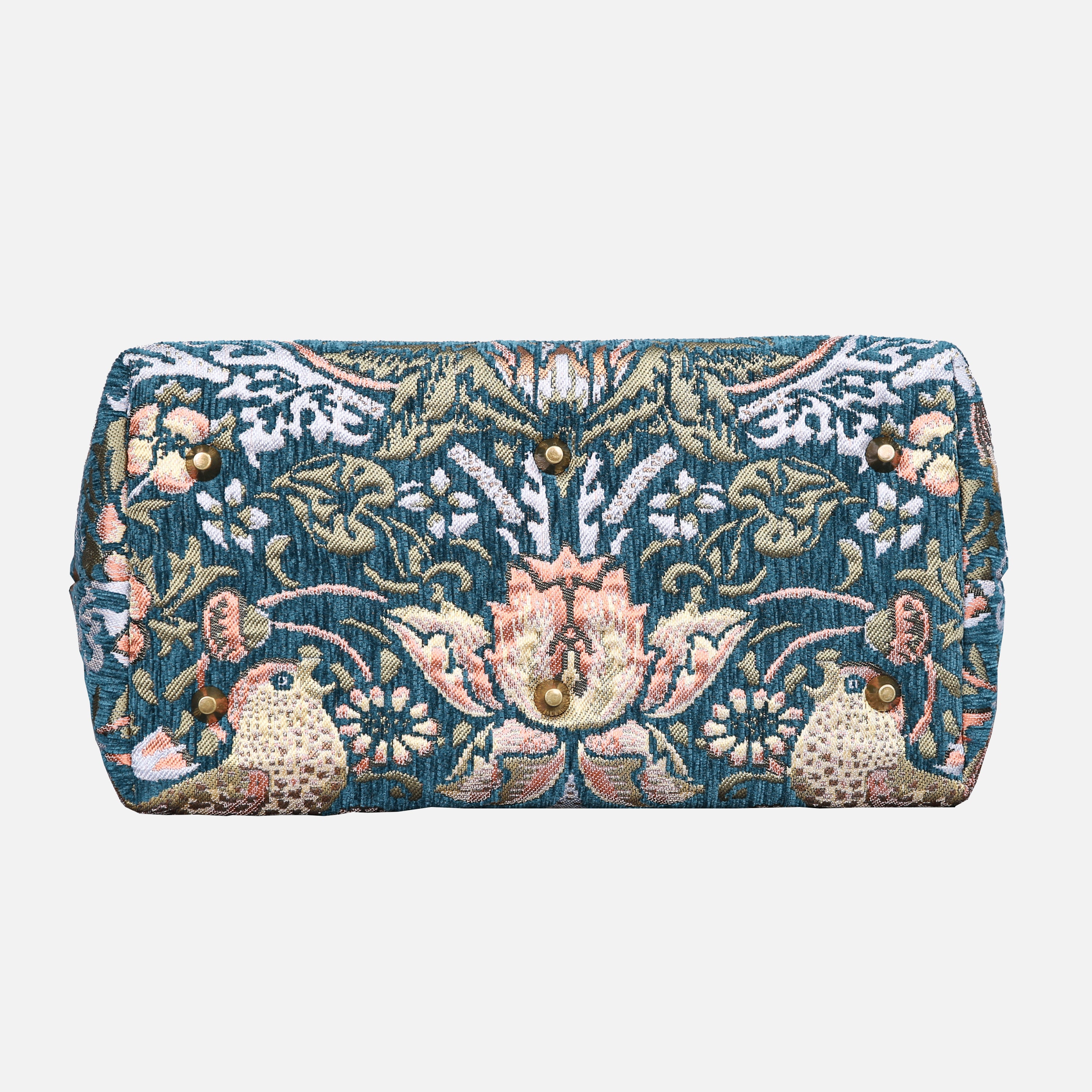 William Morris Strawberry Thief Carpet Handbag Purse carpet bag MCW Handmade bottom