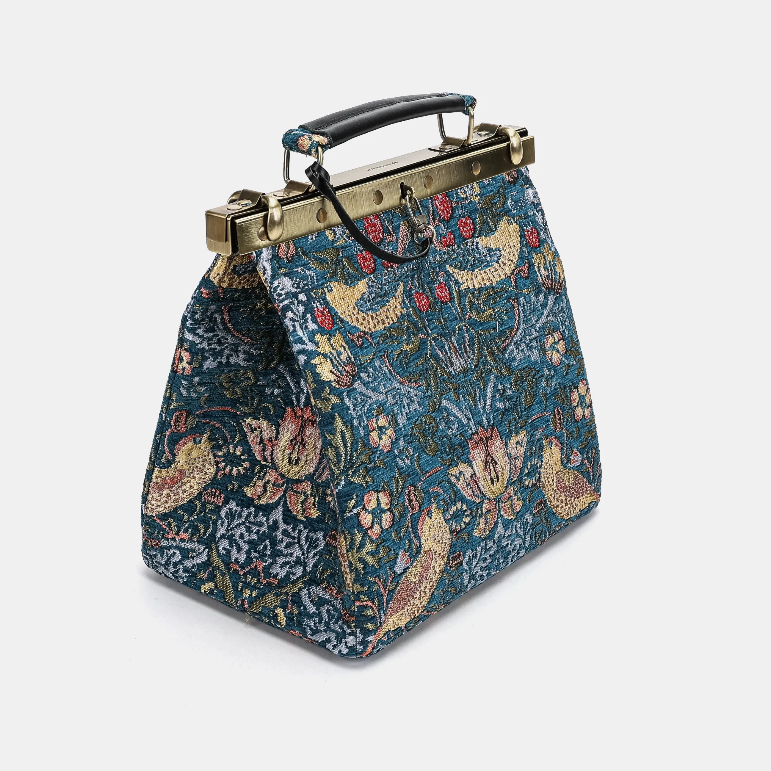 William Morris Strawberry Thief Cecile Carpet Purse Gladstone Bag side
