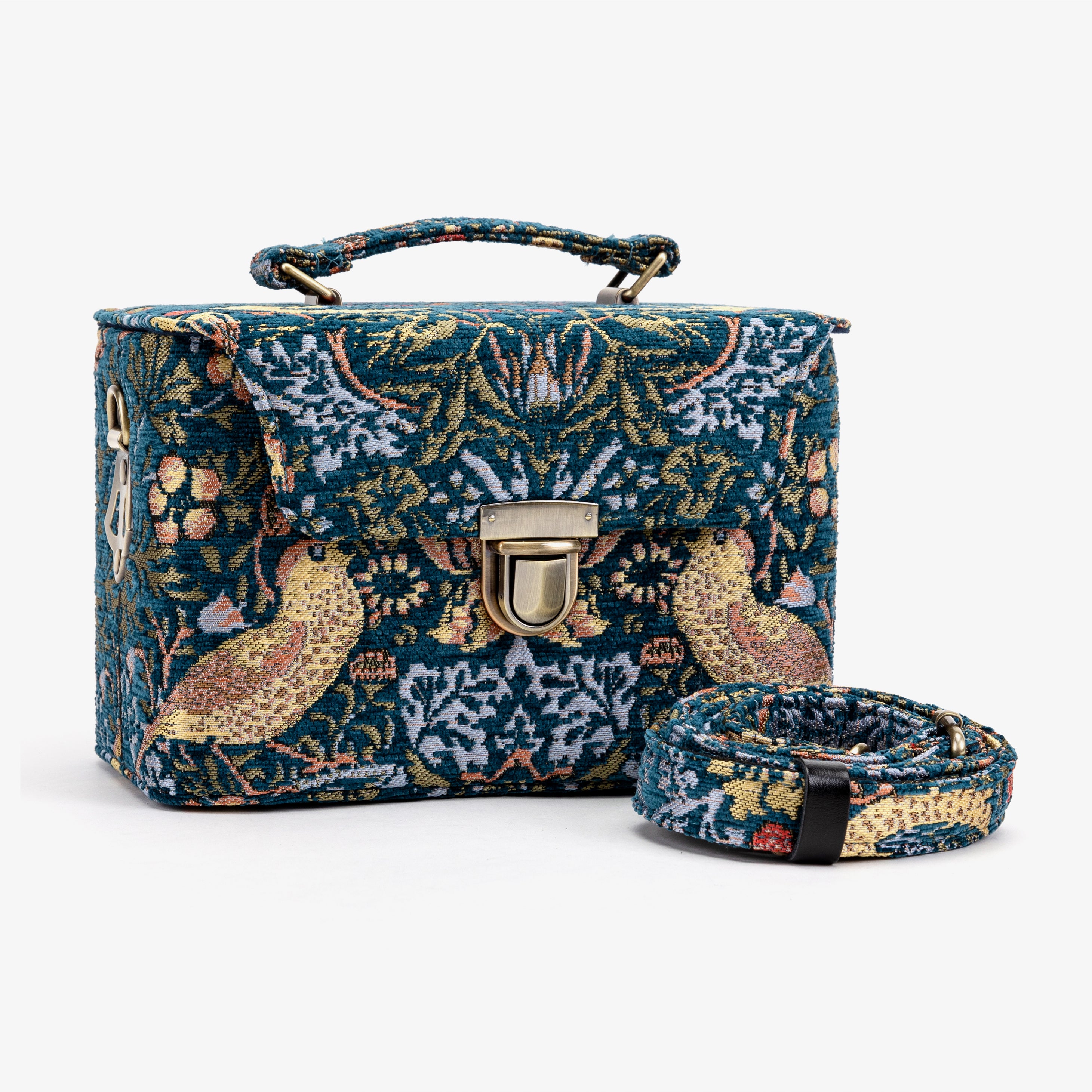 Clara Medium Train Case Purse William Morris Strawberry Thief of America
main
