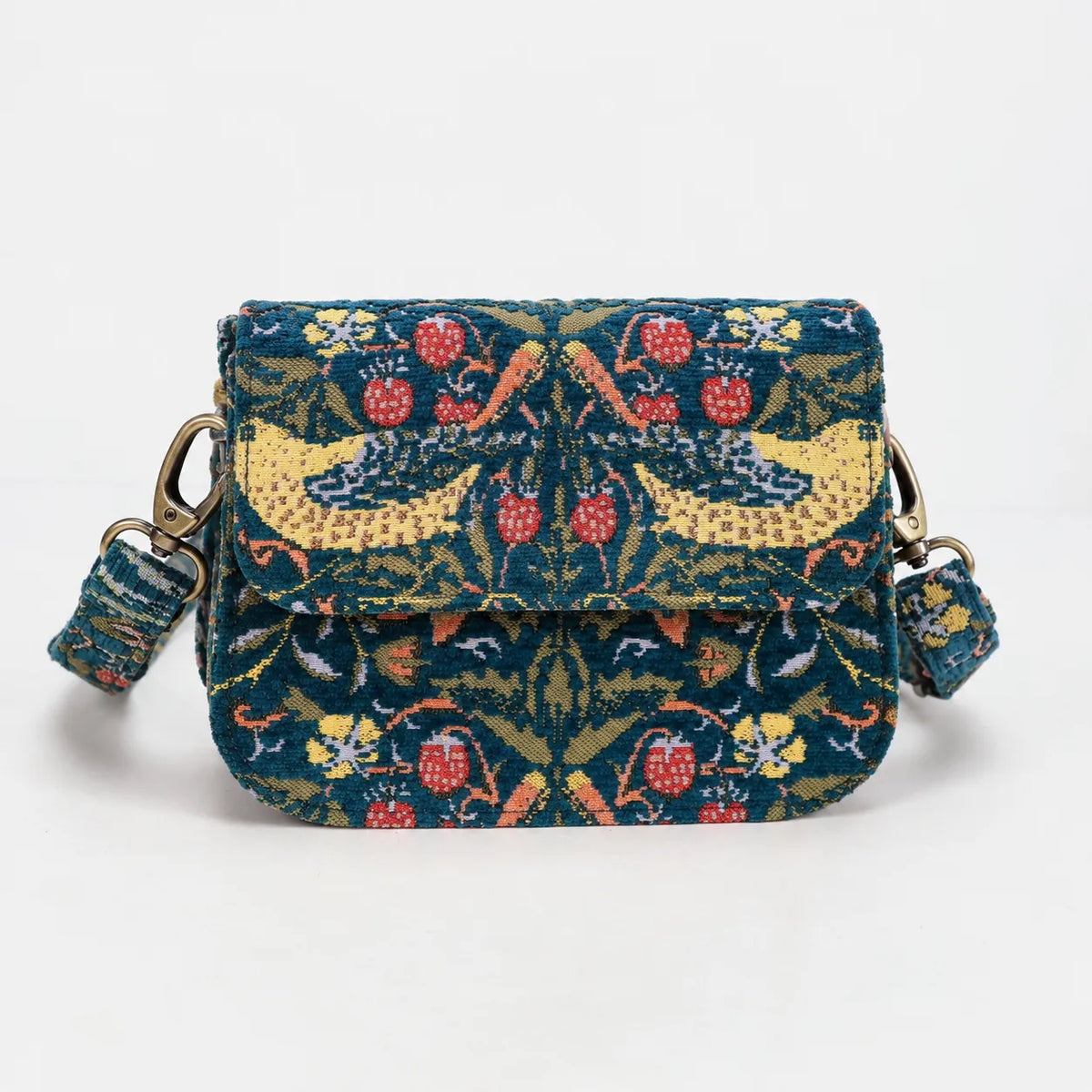 William Morris Strawberry Thief Flap Crossbody Bag of America main