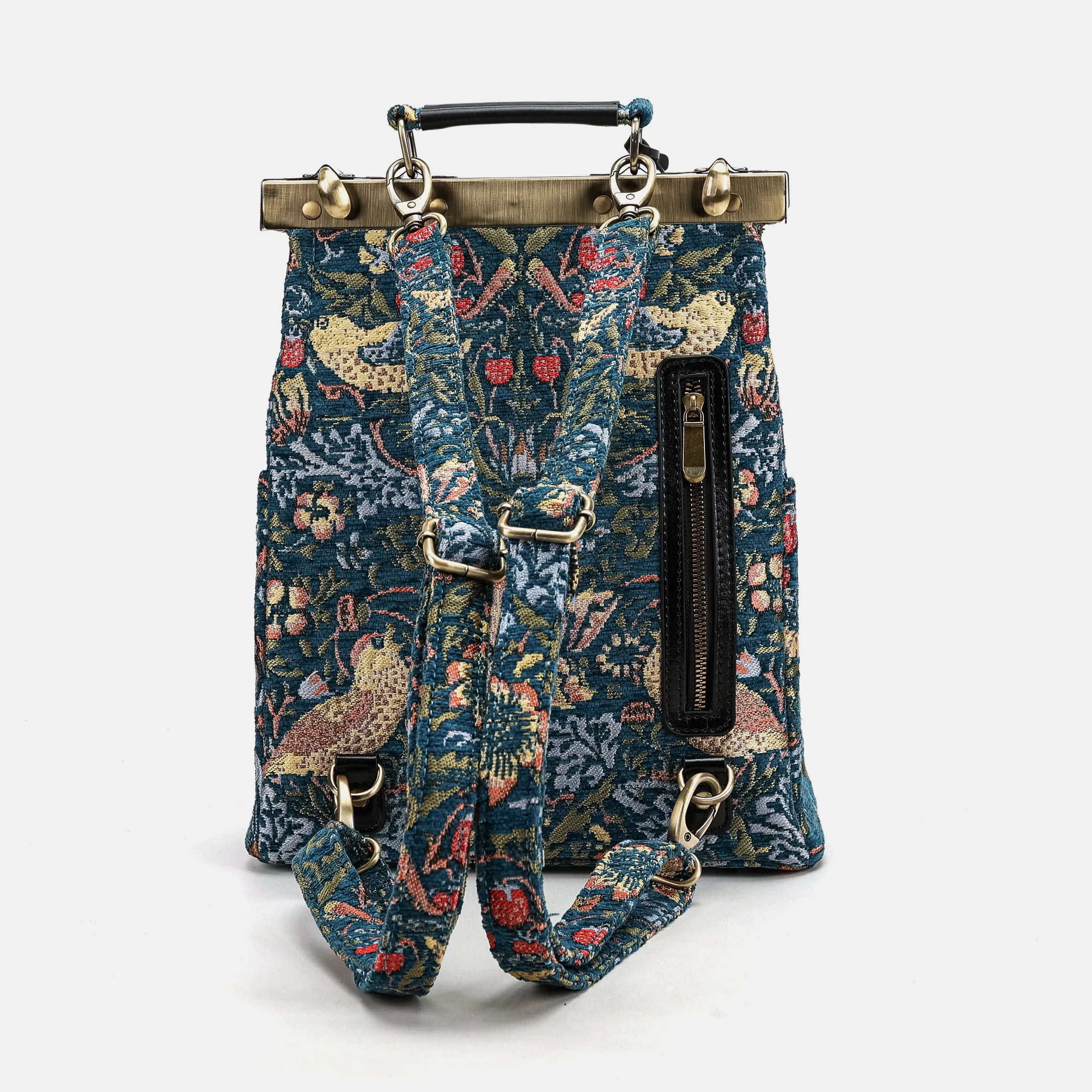 William Morris Strawberry Thief Helena Carpet Gladstone Backpack back