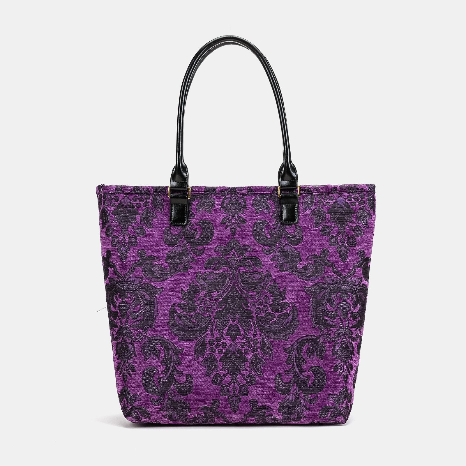 Victorian Blossom Purple Carpet Tote Shopper Carpetbag of America back