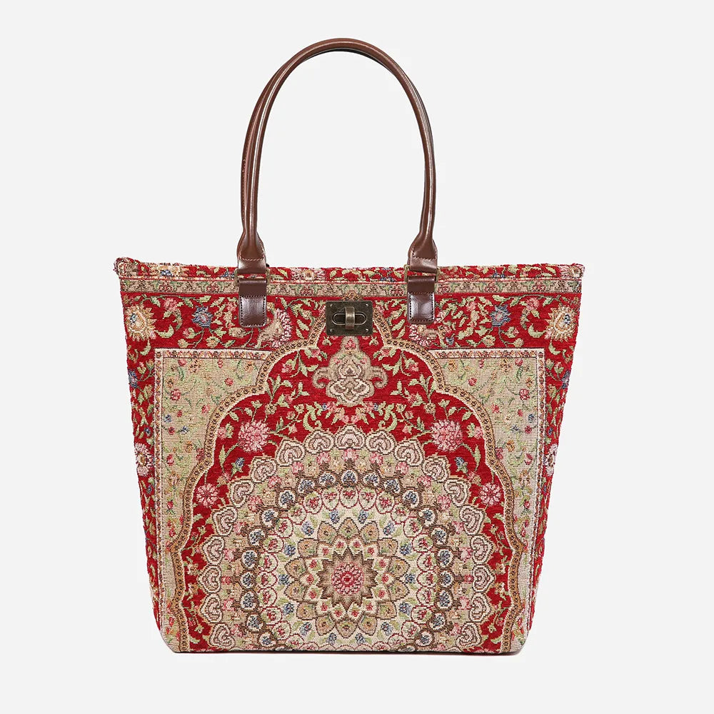 Oriental Red Carpet Tote Shopper Carpetbag of America main