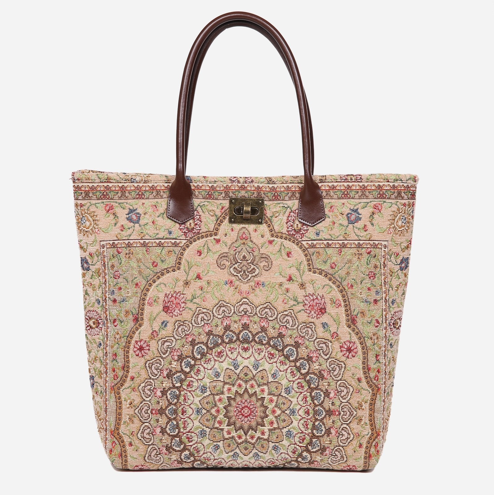 Oriental Beige Carpet Tote Shopper Carpetbag of America main