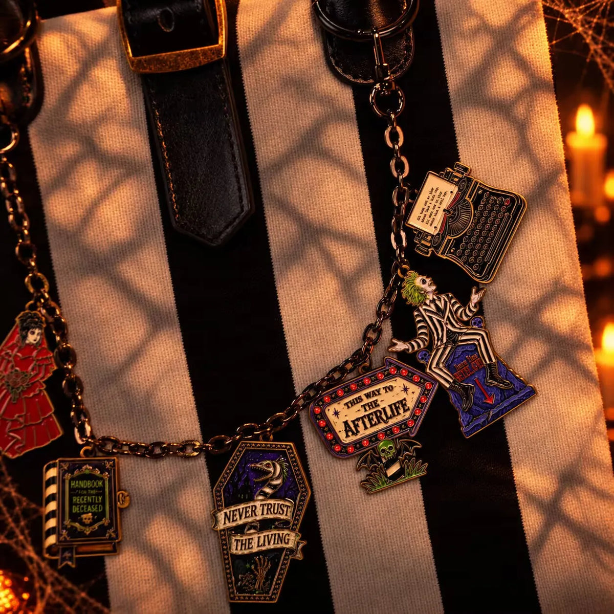 Beetlejuice Inspired Bag Charm Chain | Choose Your Charms main