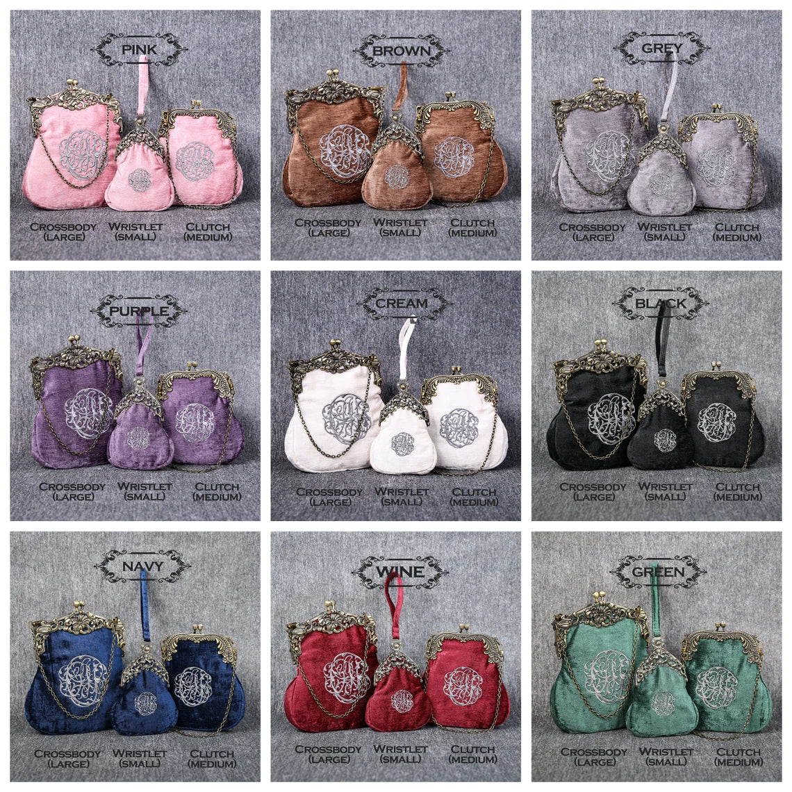French Swirl Chatelaine Purses carpet bag MCW Handmade-11