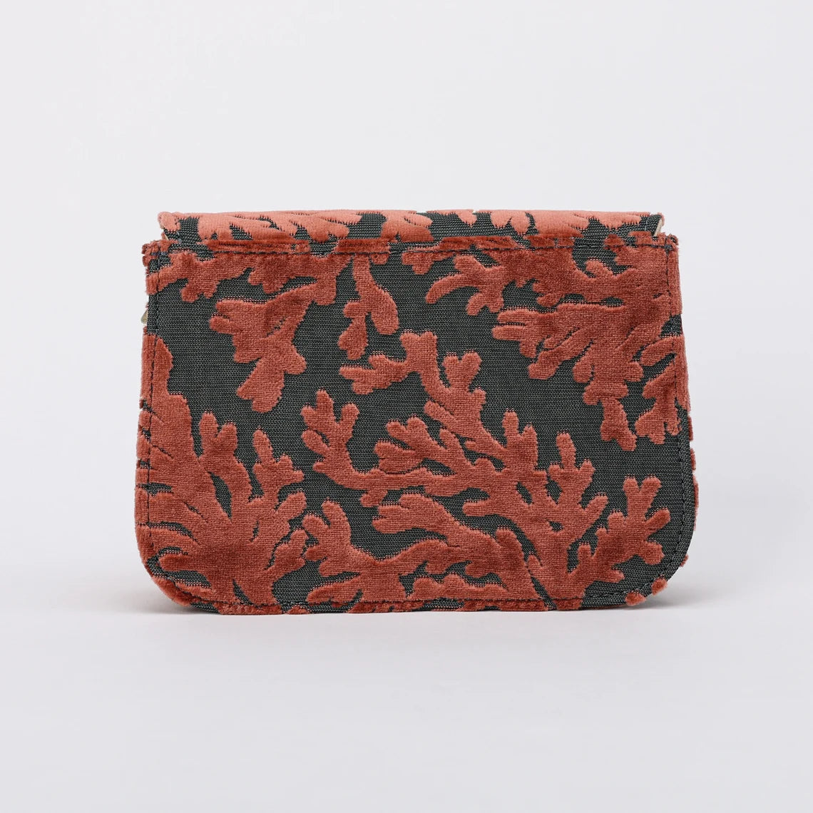St Tropez Scuba Coral Flap Crossbody Bag carpet bag MCW Handmade-4