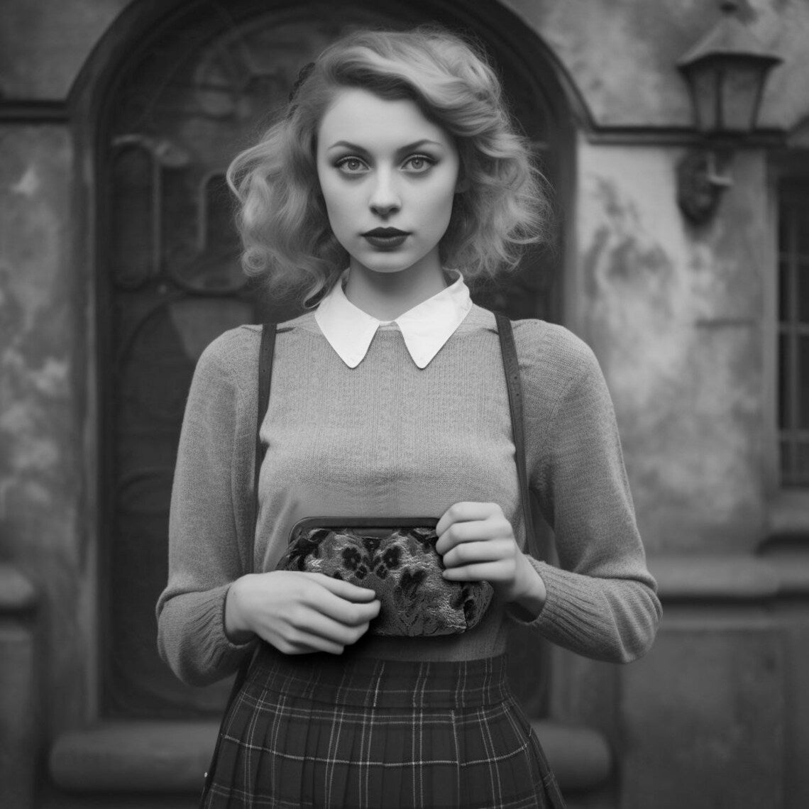 Burnout Velvet Steel Blue Evening Bag Clutch carpet bag MCW Handmade-8