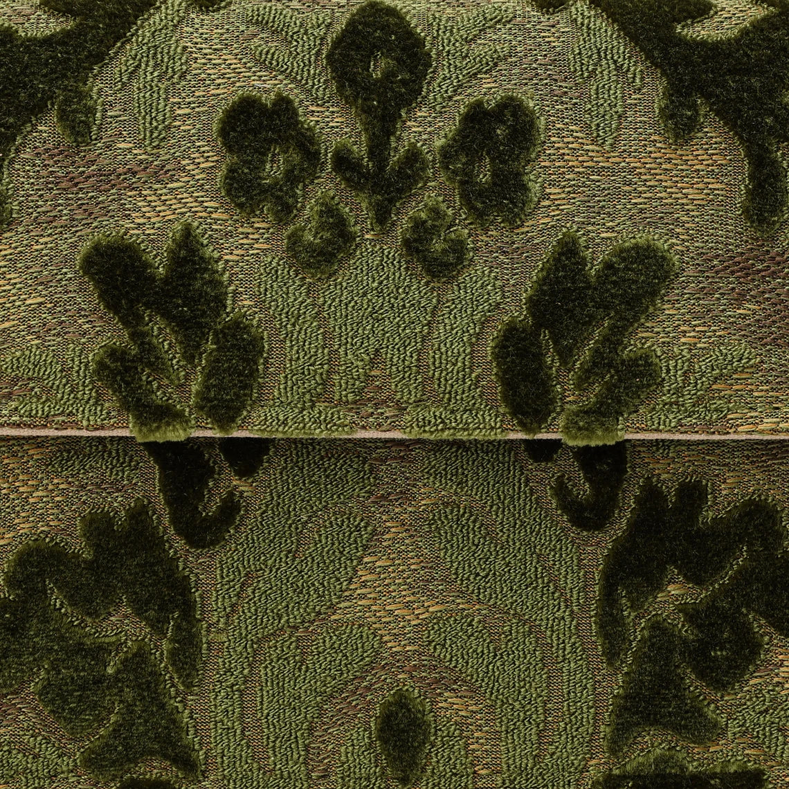 Burnout Velvet Fern Green Flap Crossbody Bag carpet bag MCW Handmade-8