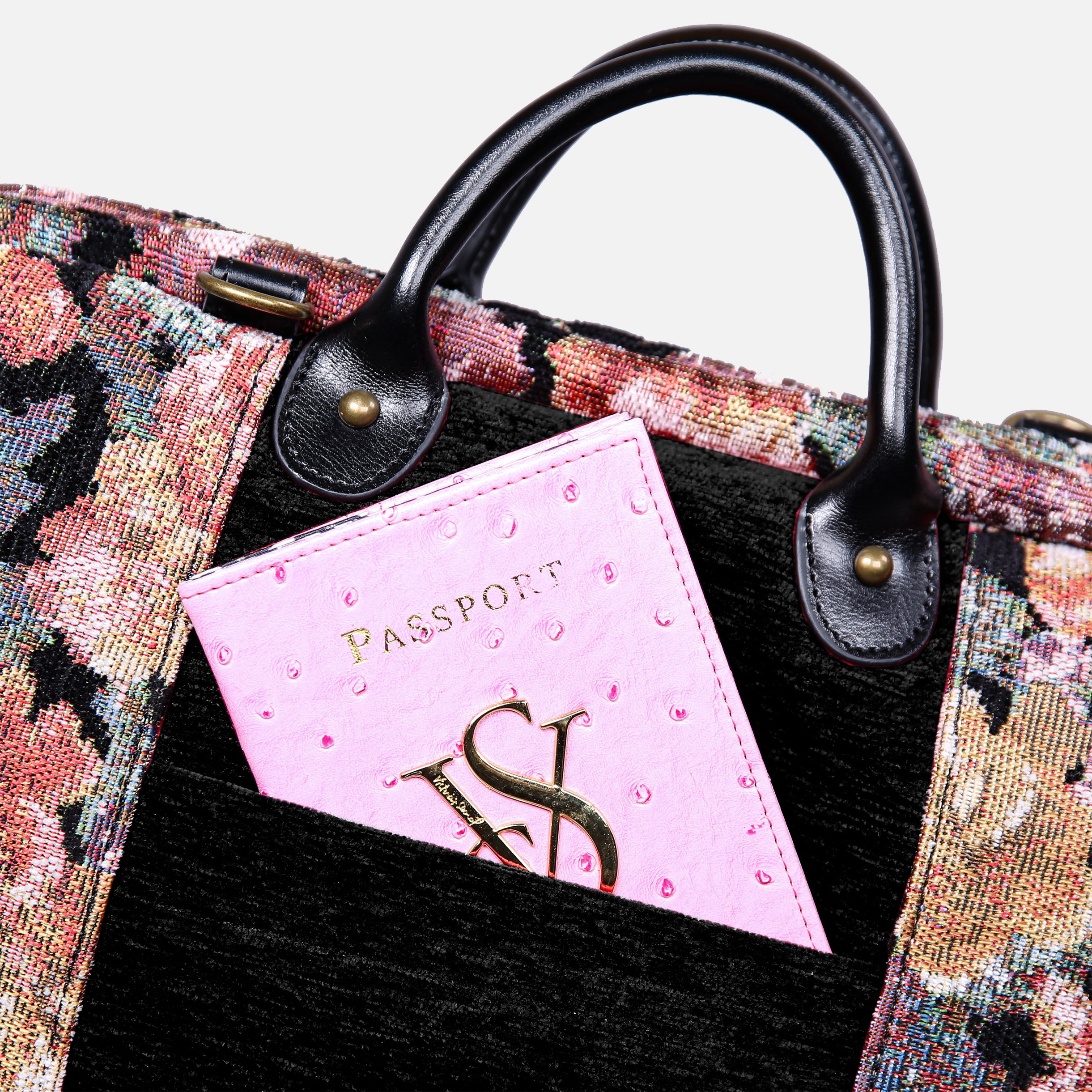 Floral Rose Laptop Work Bag carpet bag MCW Handmade-7