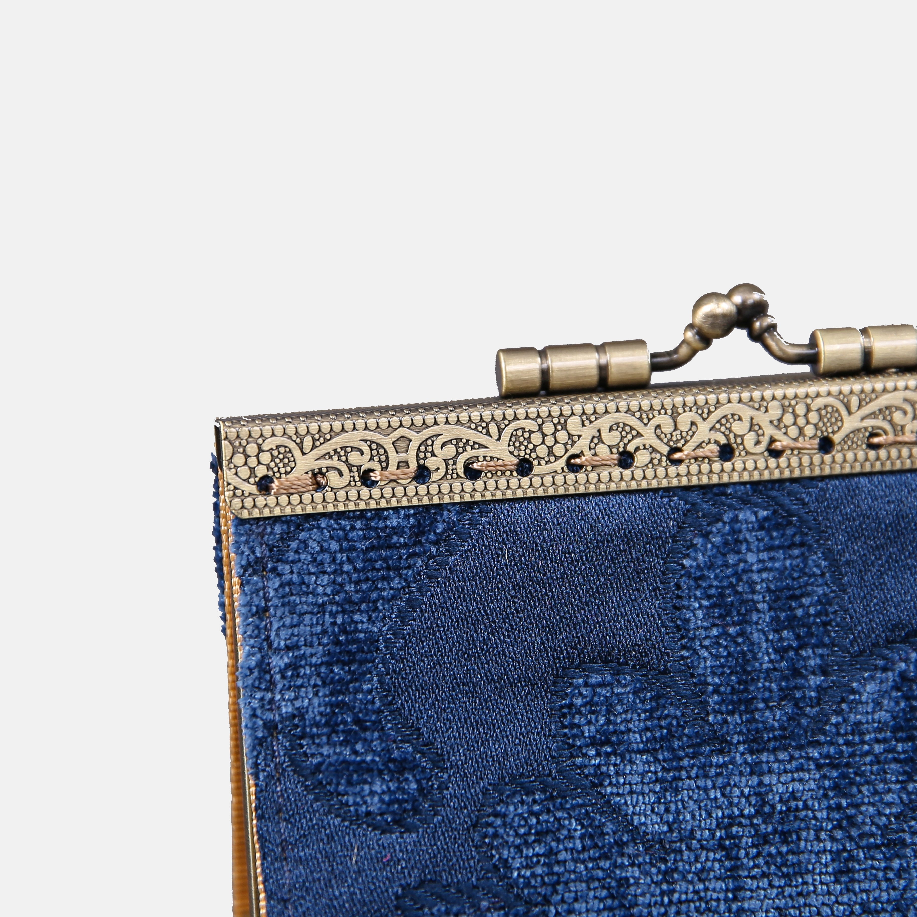 Queen Royal Blue Card Wallet MCW Handmade-4