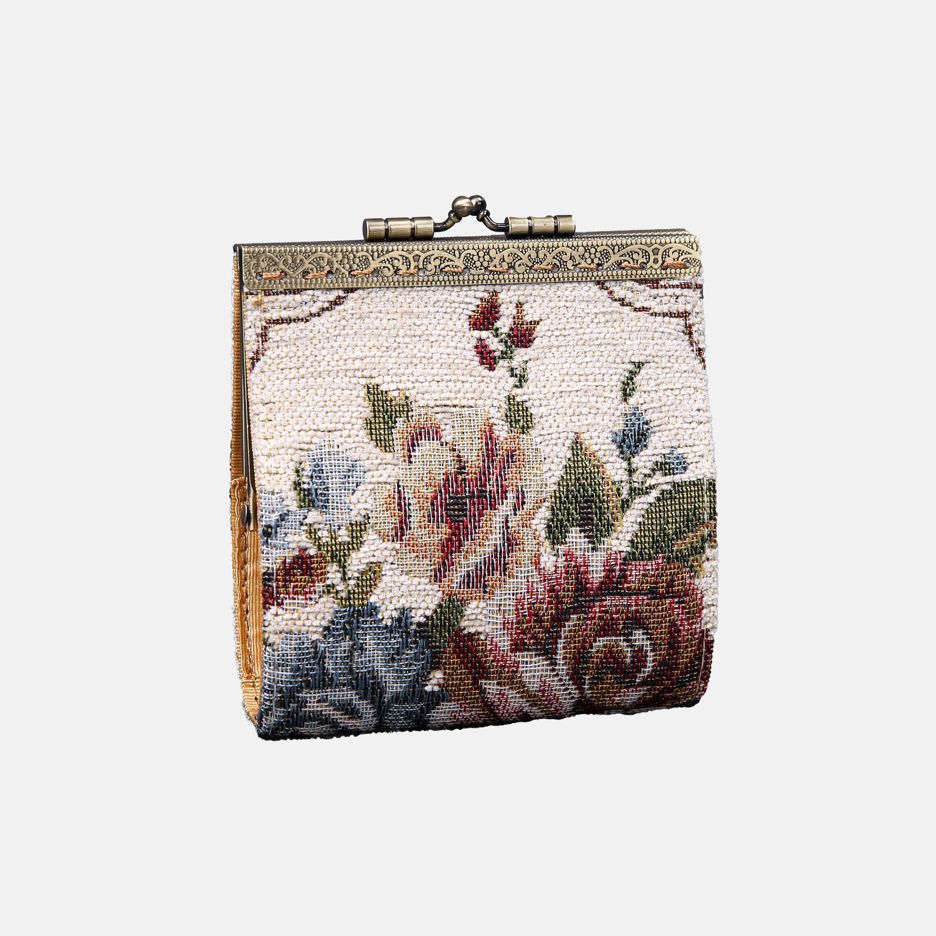 Floral Cream Card Wallet MCW Handmade-2