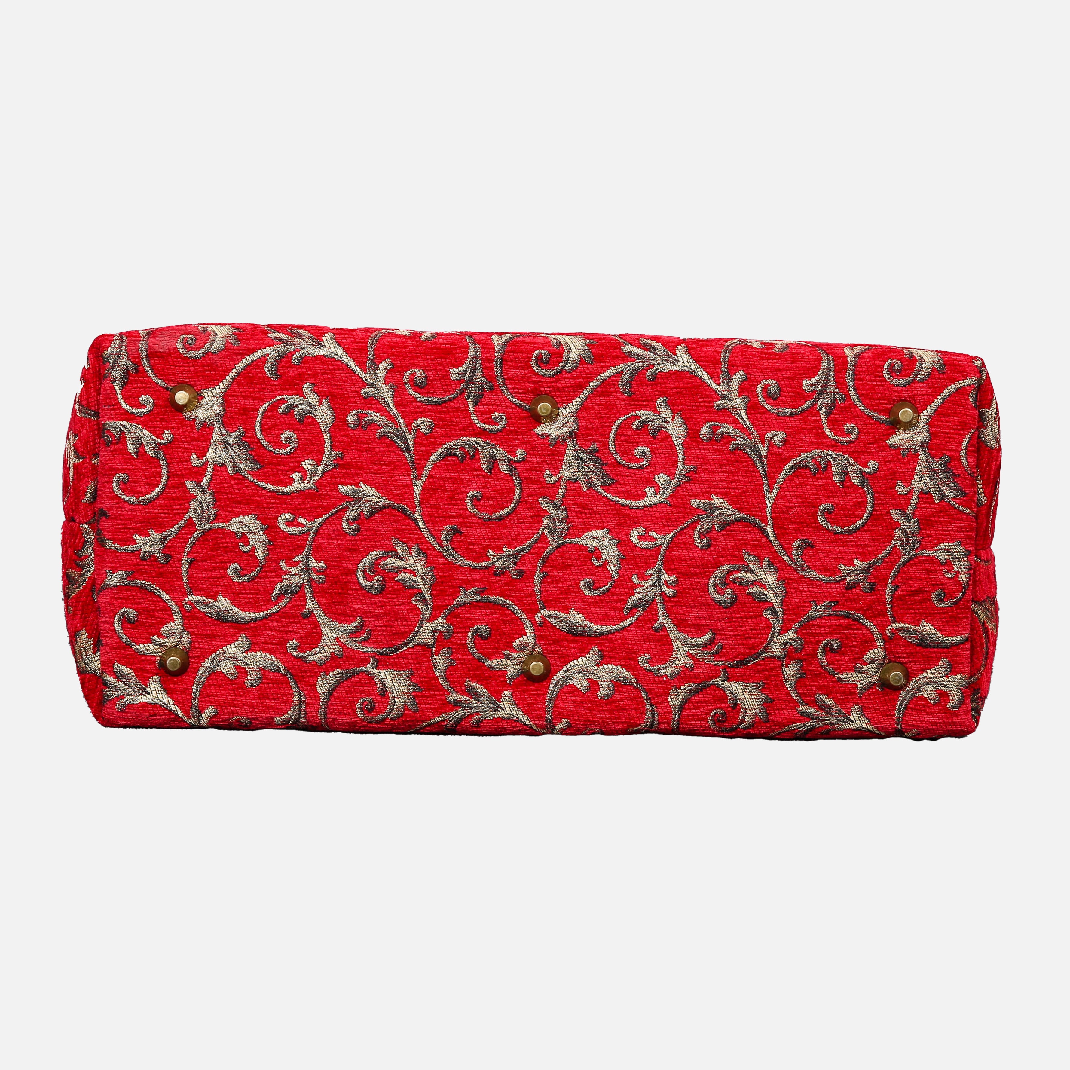 Vintage Ivy Red Mary Poppins Weekender carpet bag MCW Handmade-4
