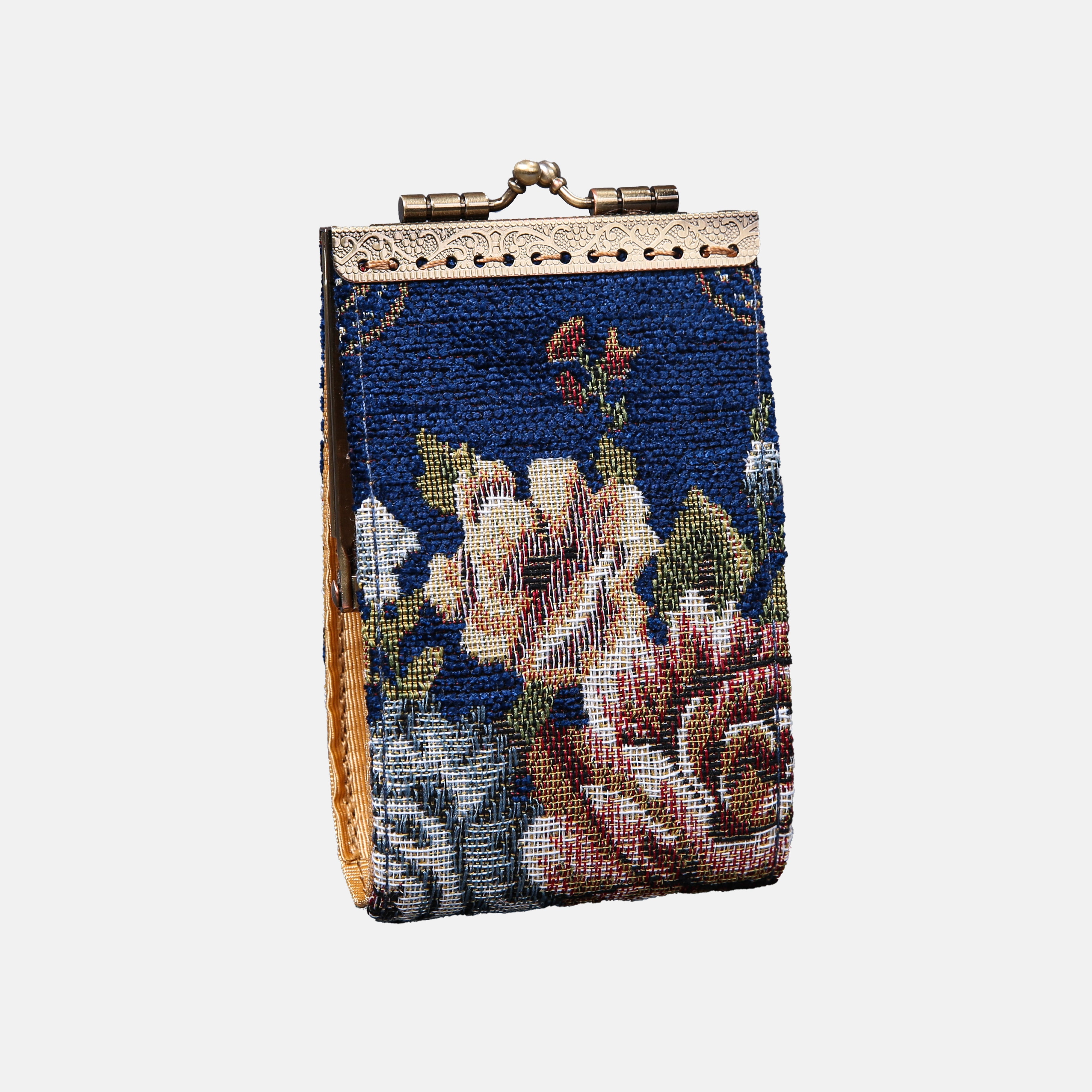 Floral Blue Card Wallet MCW Handmade-2