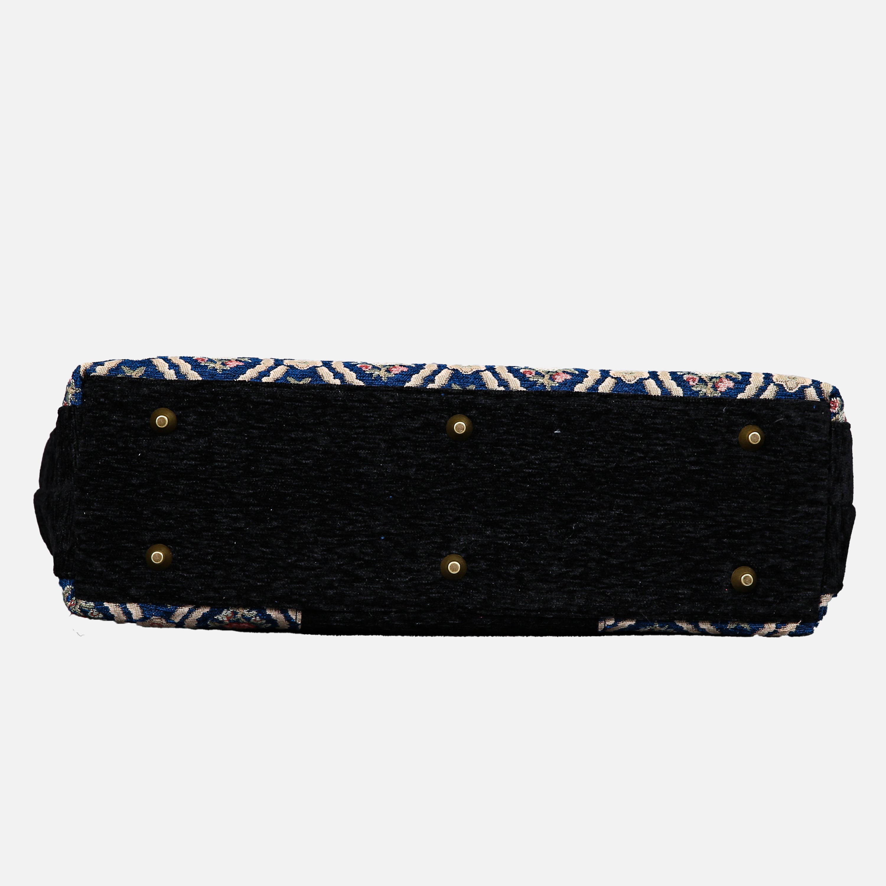 Traditional Blue Laptop Work Bag carpet bag MCW Handmade-8