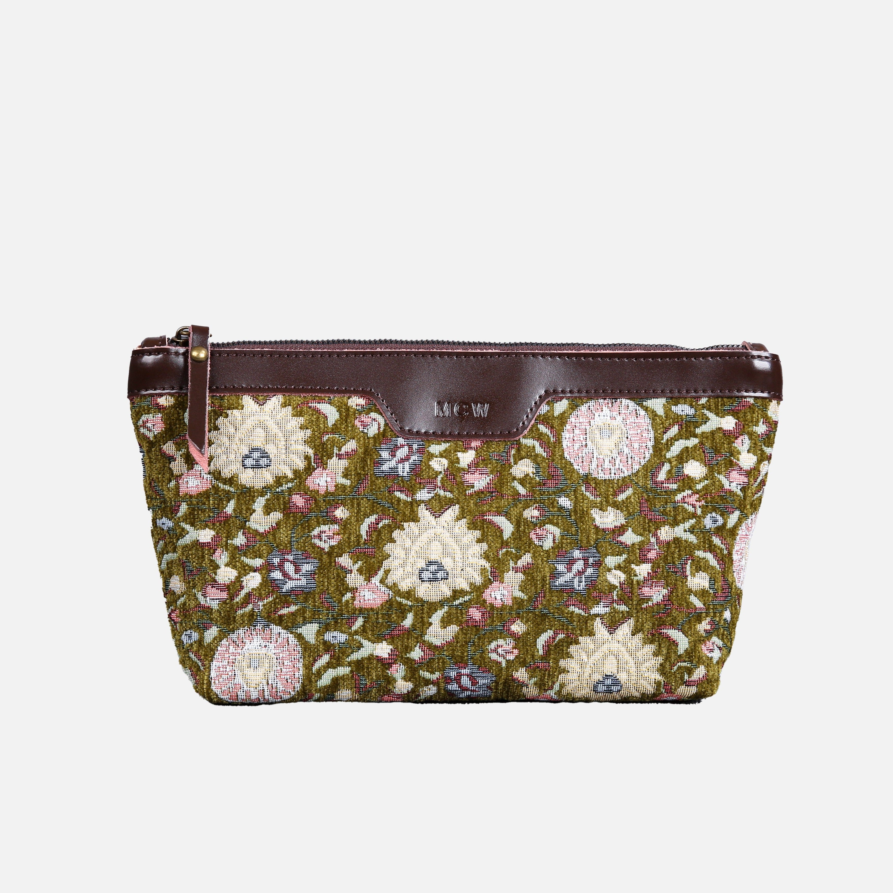 Oriental Avocado Carpet Makeup Bag carpet bag MCW Handmade
