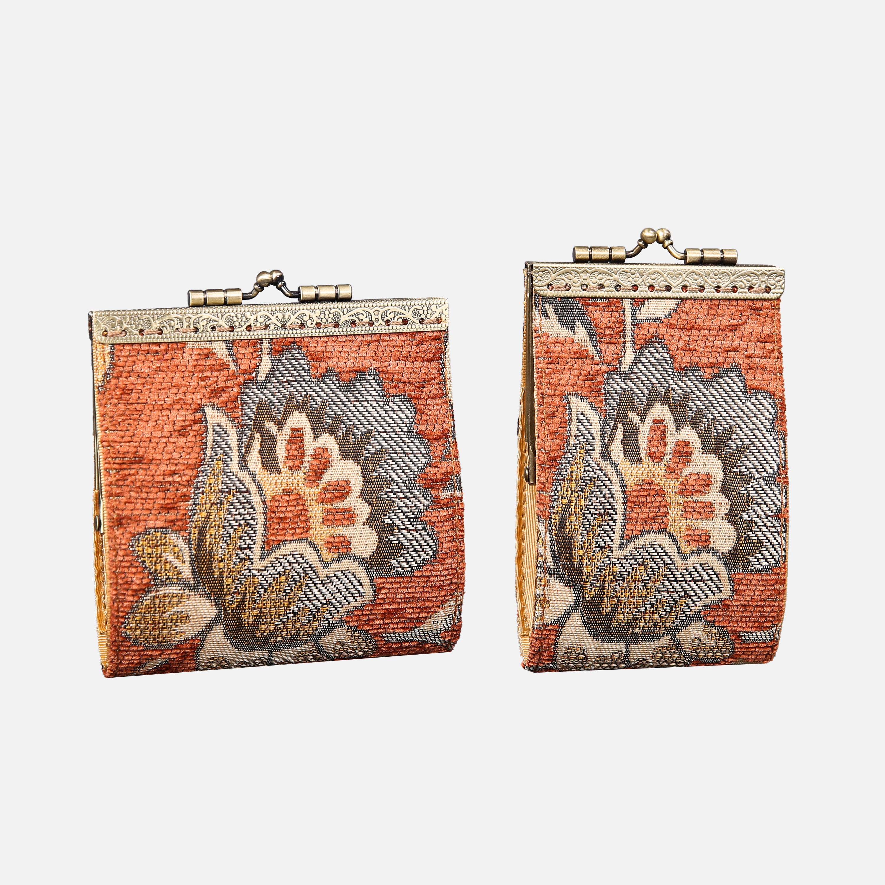 Paisley Orange Card Wallet  MCW Handmade