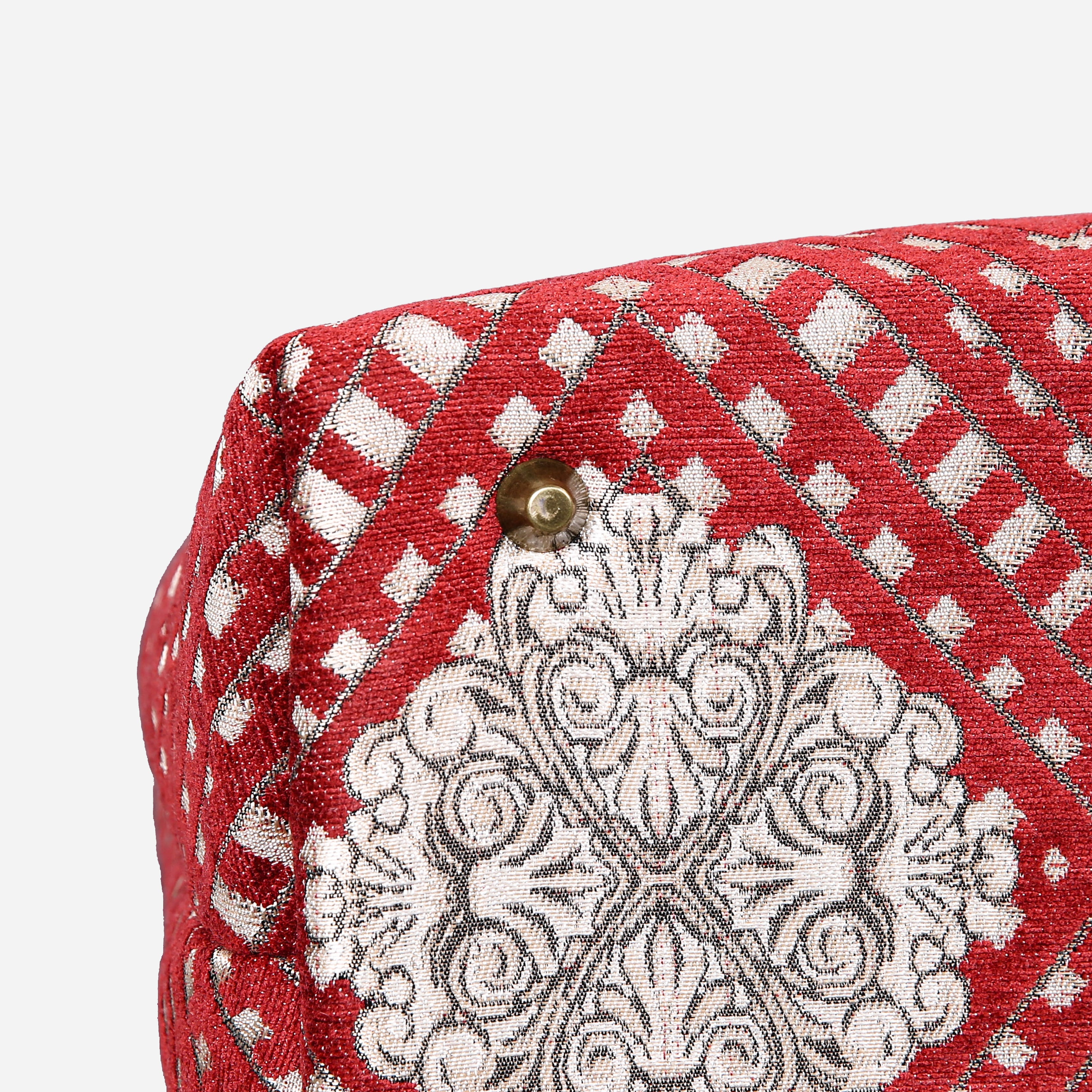 Diamond Red Mary Poppins Weekender carpet bag MCW Handmade bottom
