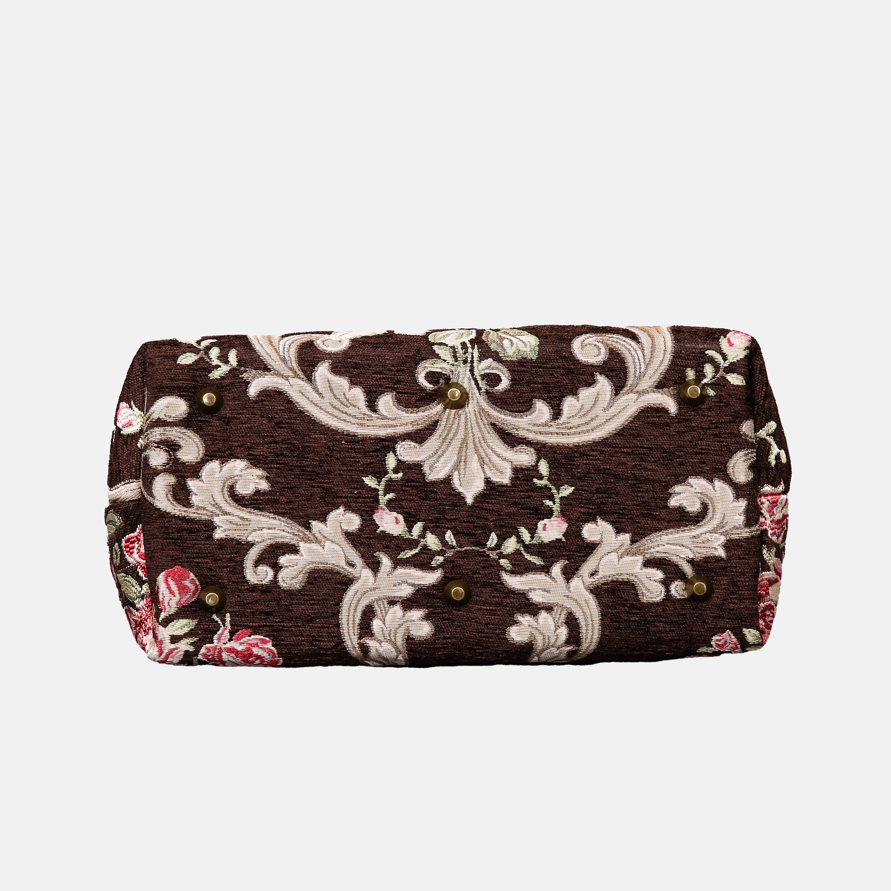 Baroque Garden Brown Carpet Handbag Purse carpet bag MCW Handmade of America bottom
