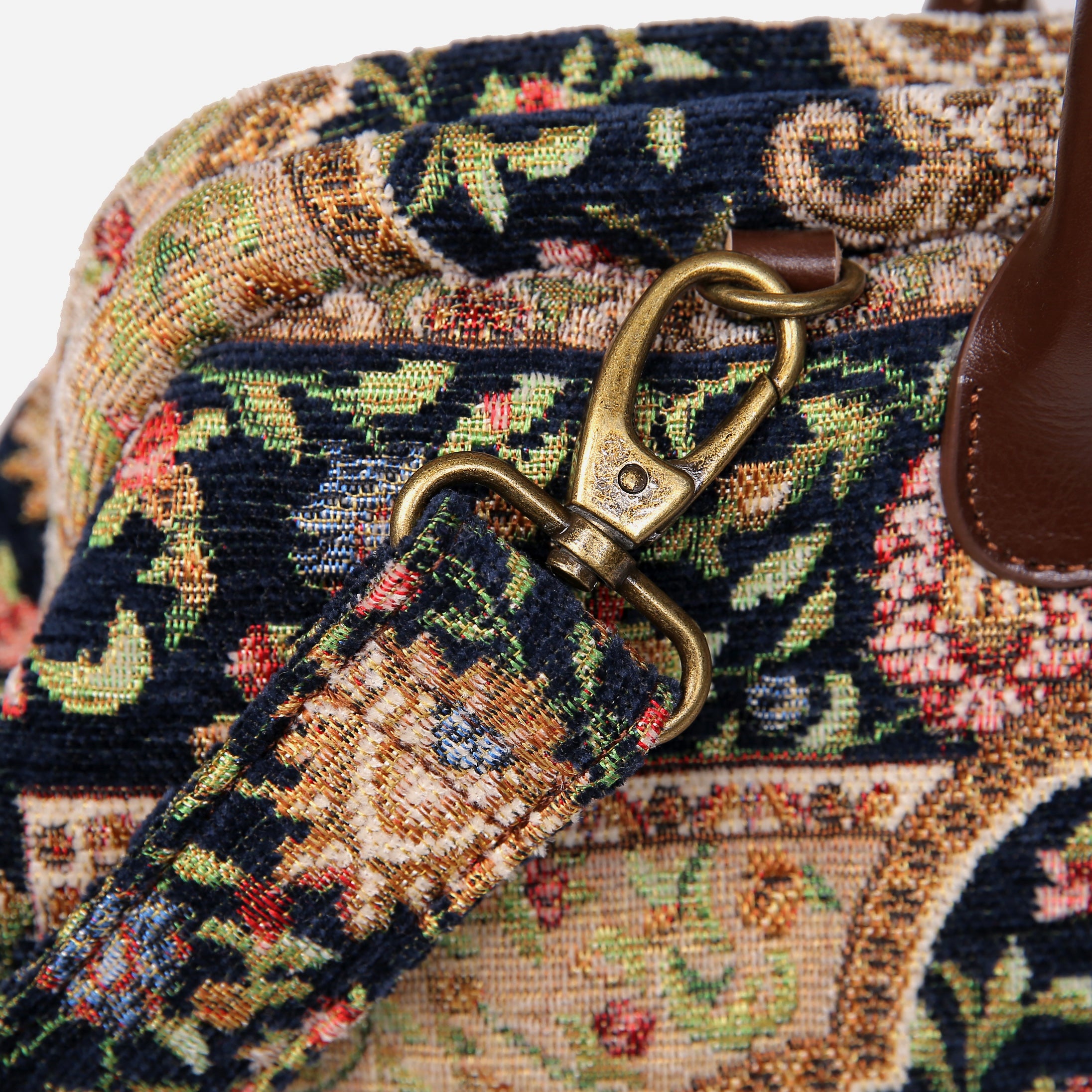 Oriental Navy Mary Poppins Weekender carpet bag MCW Handmade-6