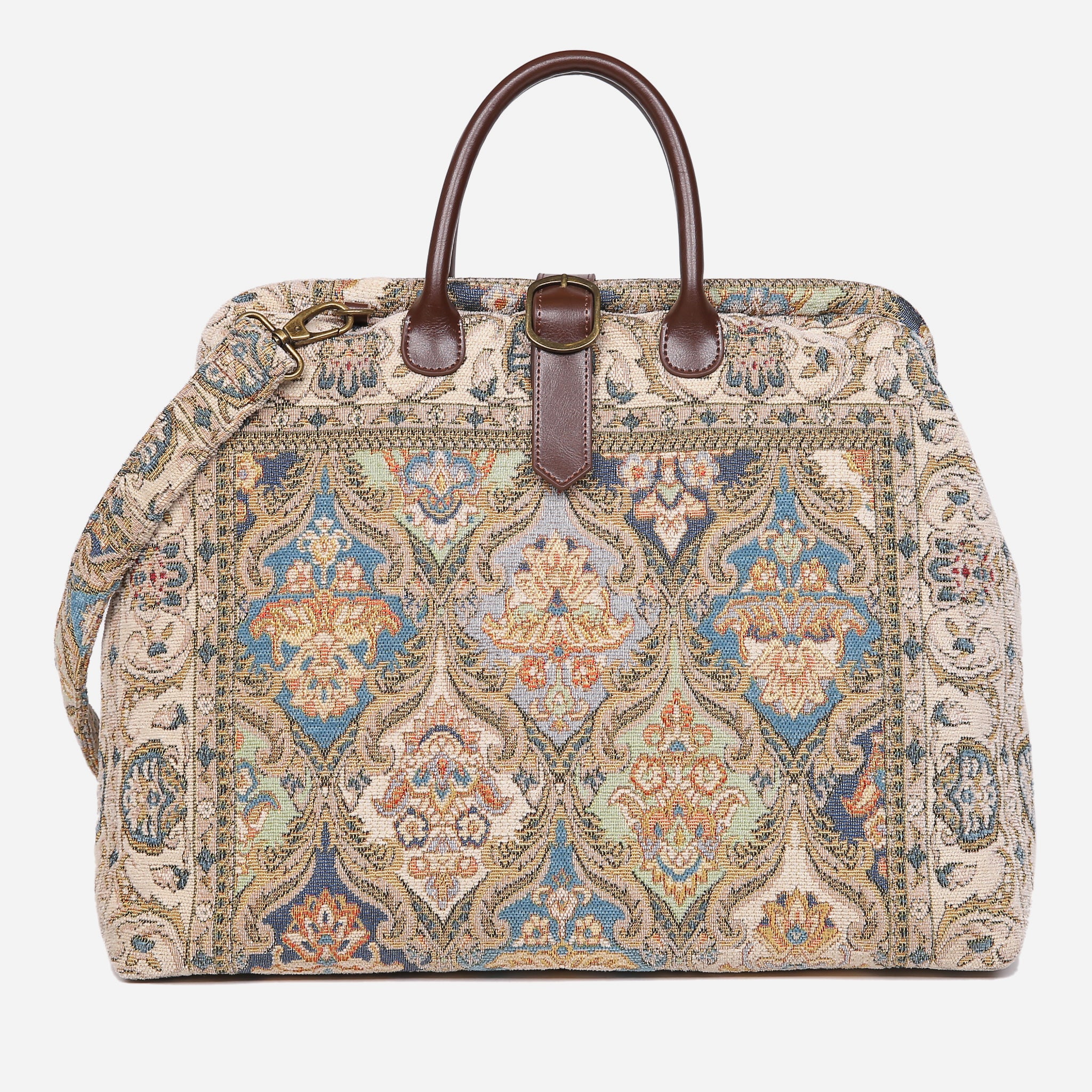 Golden Age Blue Mary Poppins Weekender carpet bag MCW Handmade