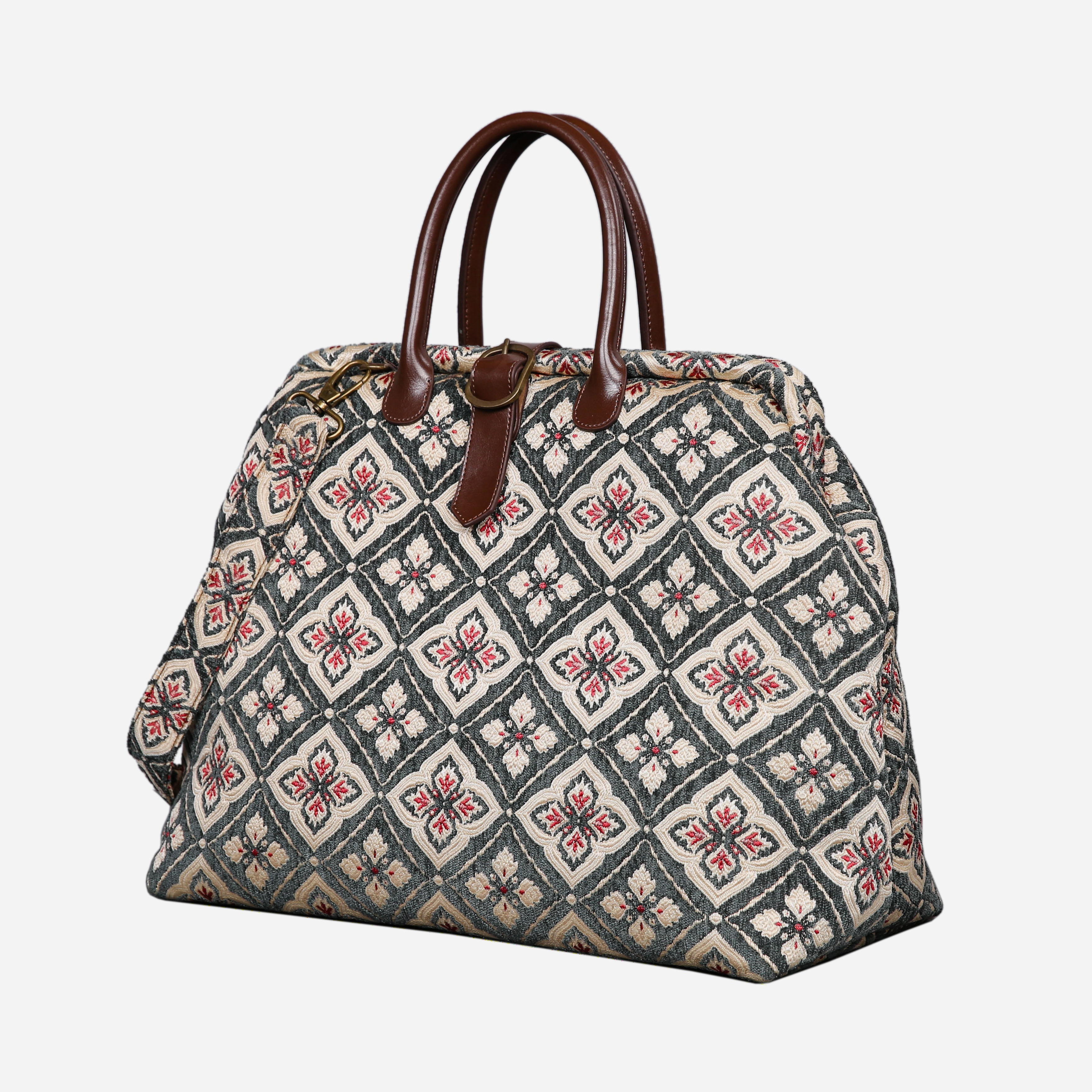 Ethnic Green Mary Poppins Weekender Carpetbag side