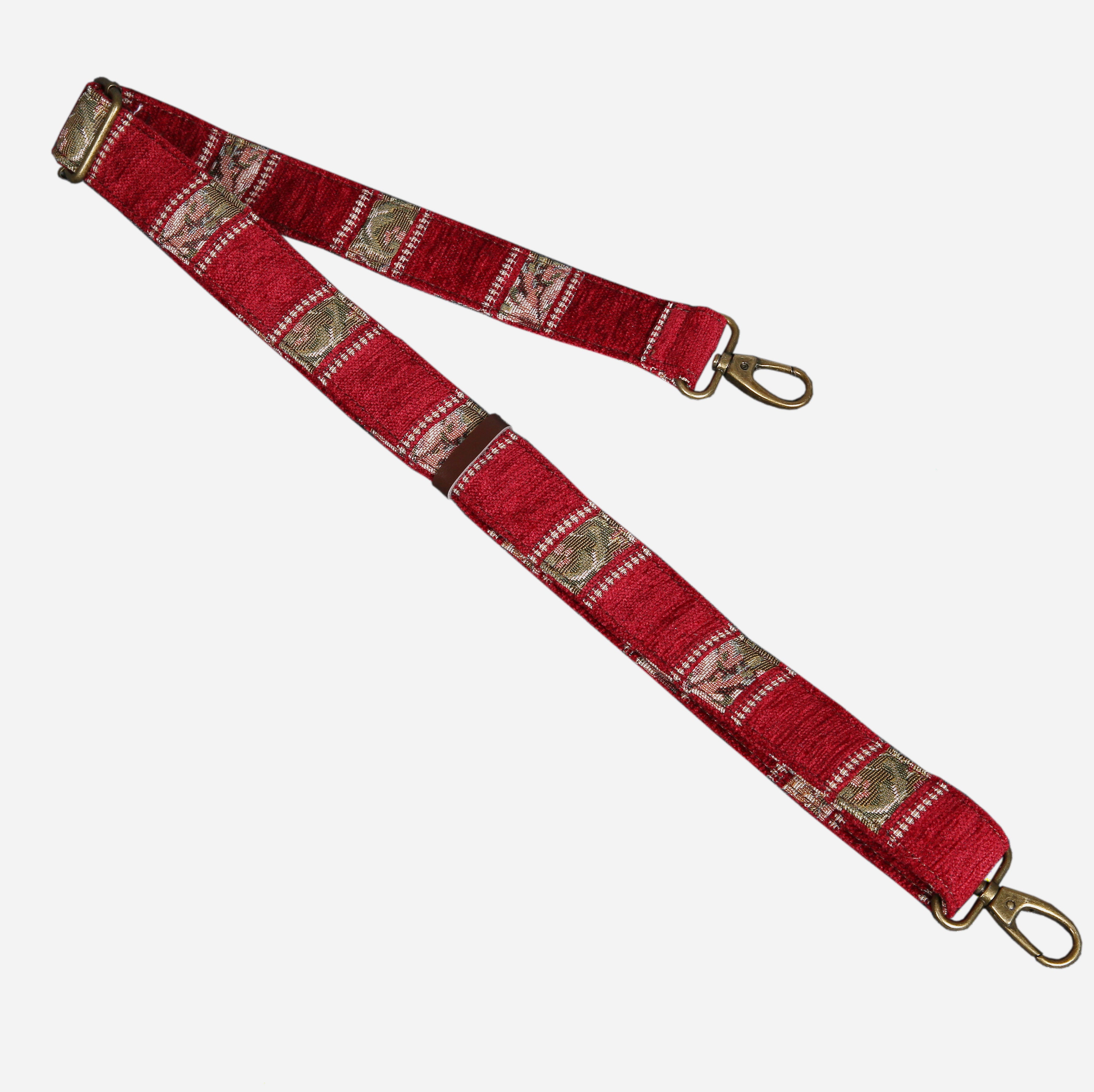 Floral Strips Red Mary Poppins Weekender carpet bag MCW Handmade-4