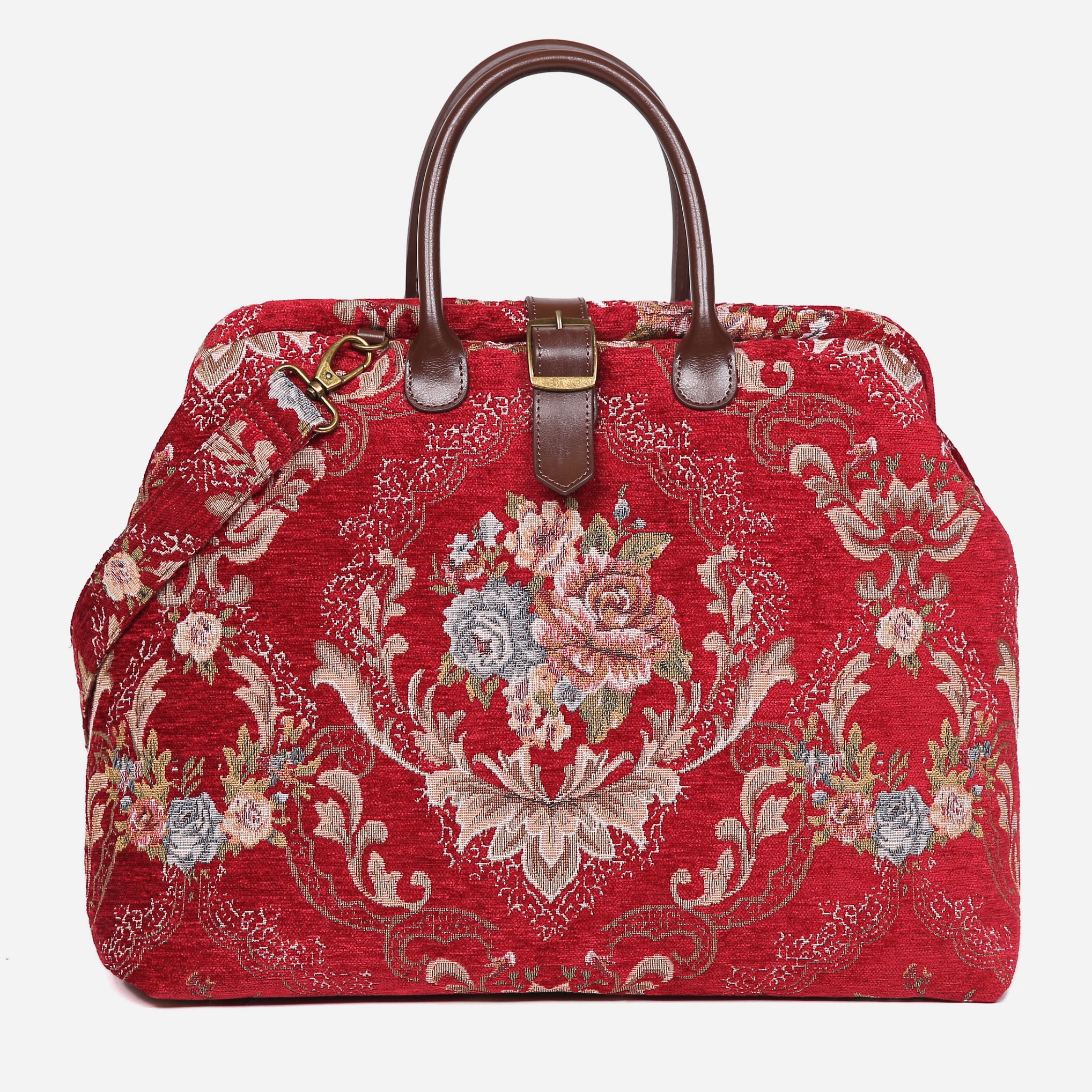 Floral Wine Mary Poppins Weekender carpet bag MCW Handmade