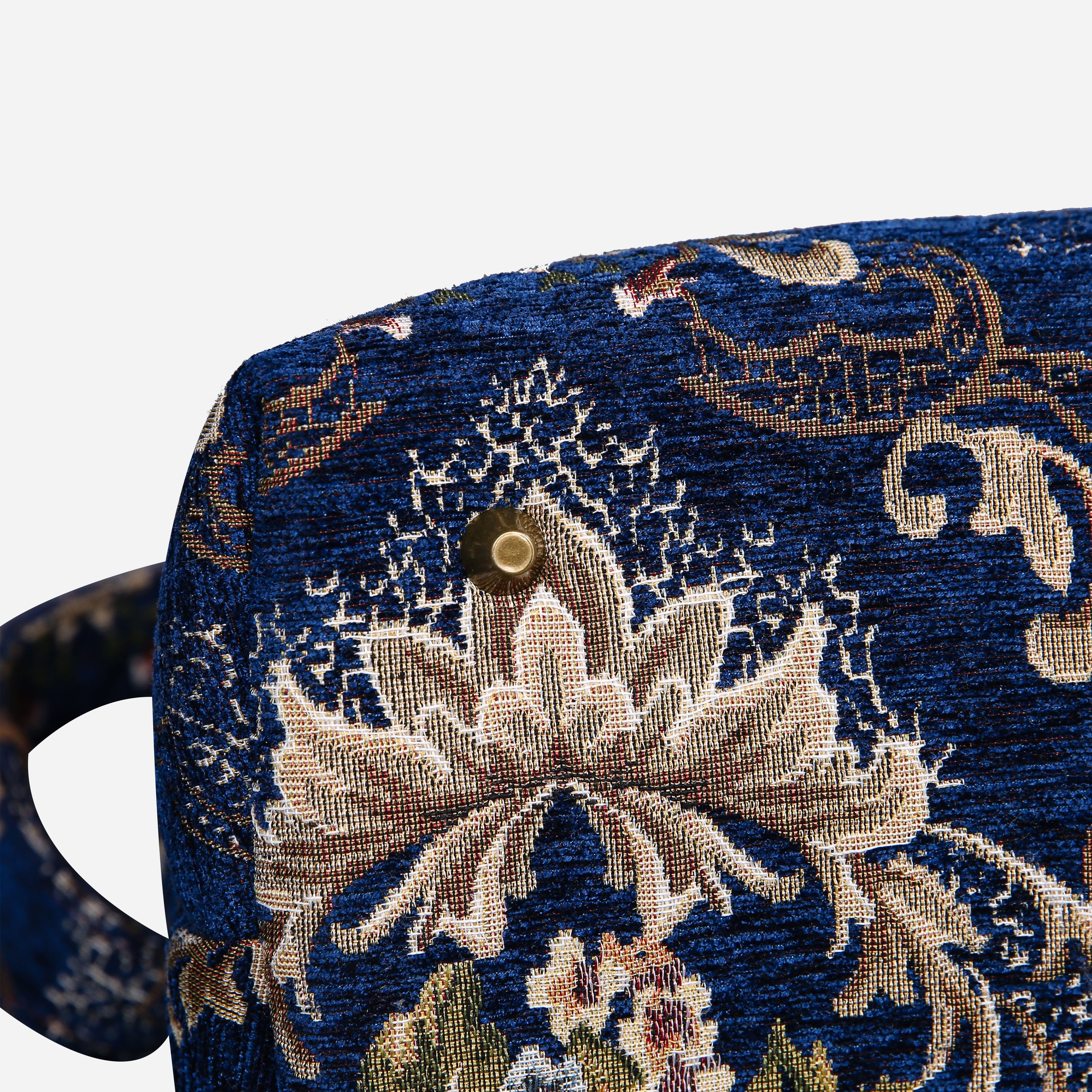 Floral Blue Mary Poppins Weekender Carpetbag of America bottom