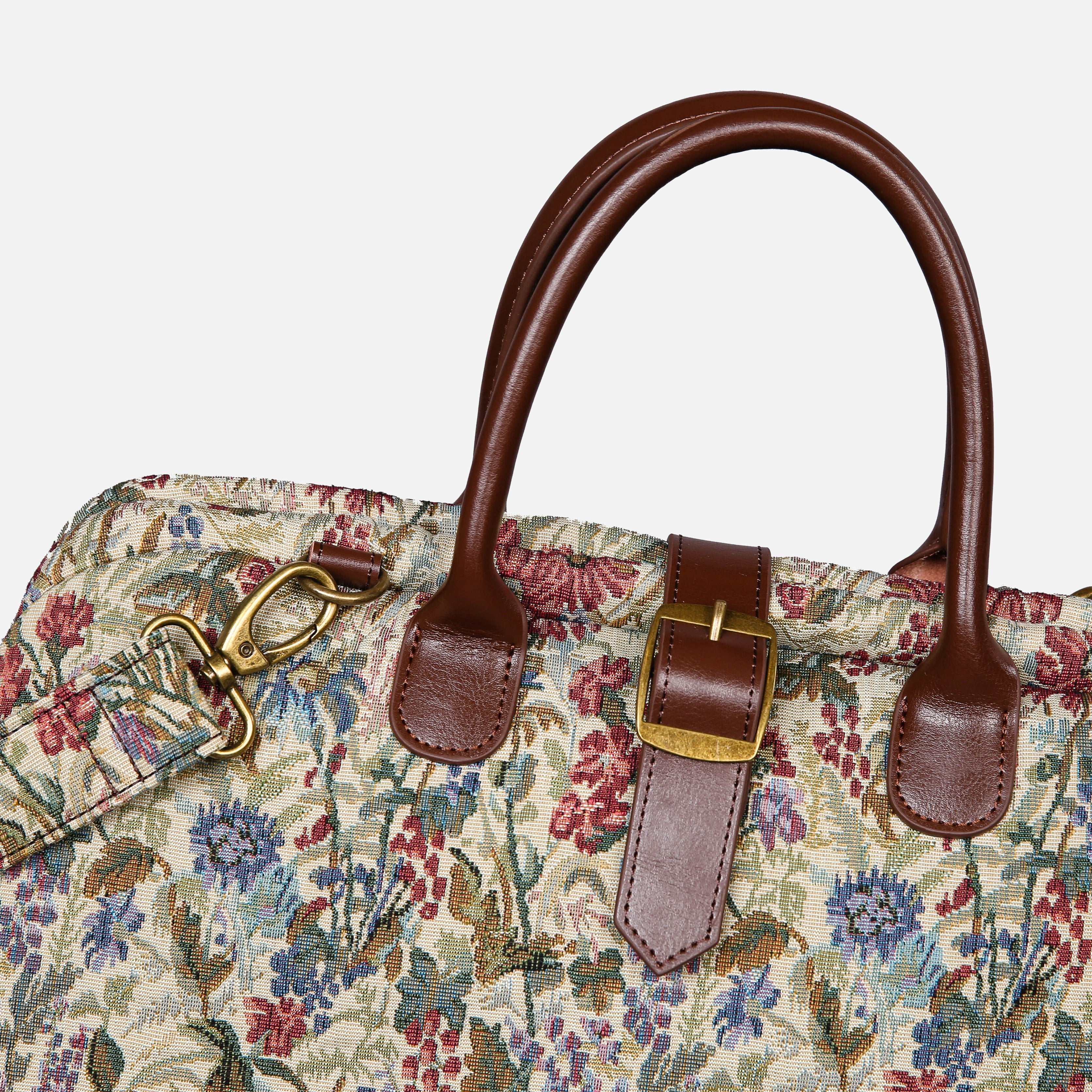 Spring Valley Mint Mary Poppins Weekender carpet bag MCW Handmade-2