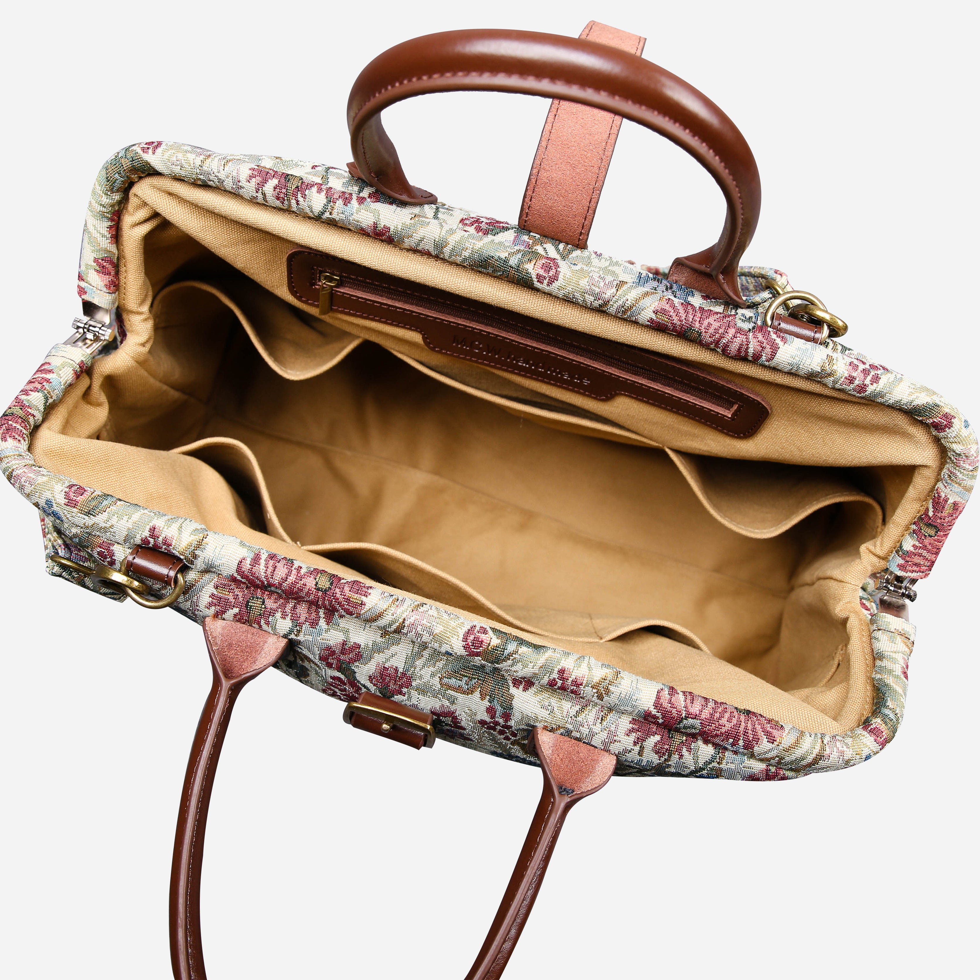 Spring Valley Mint Mary Poppins Weekender carpet bag MCW Handmade-5
