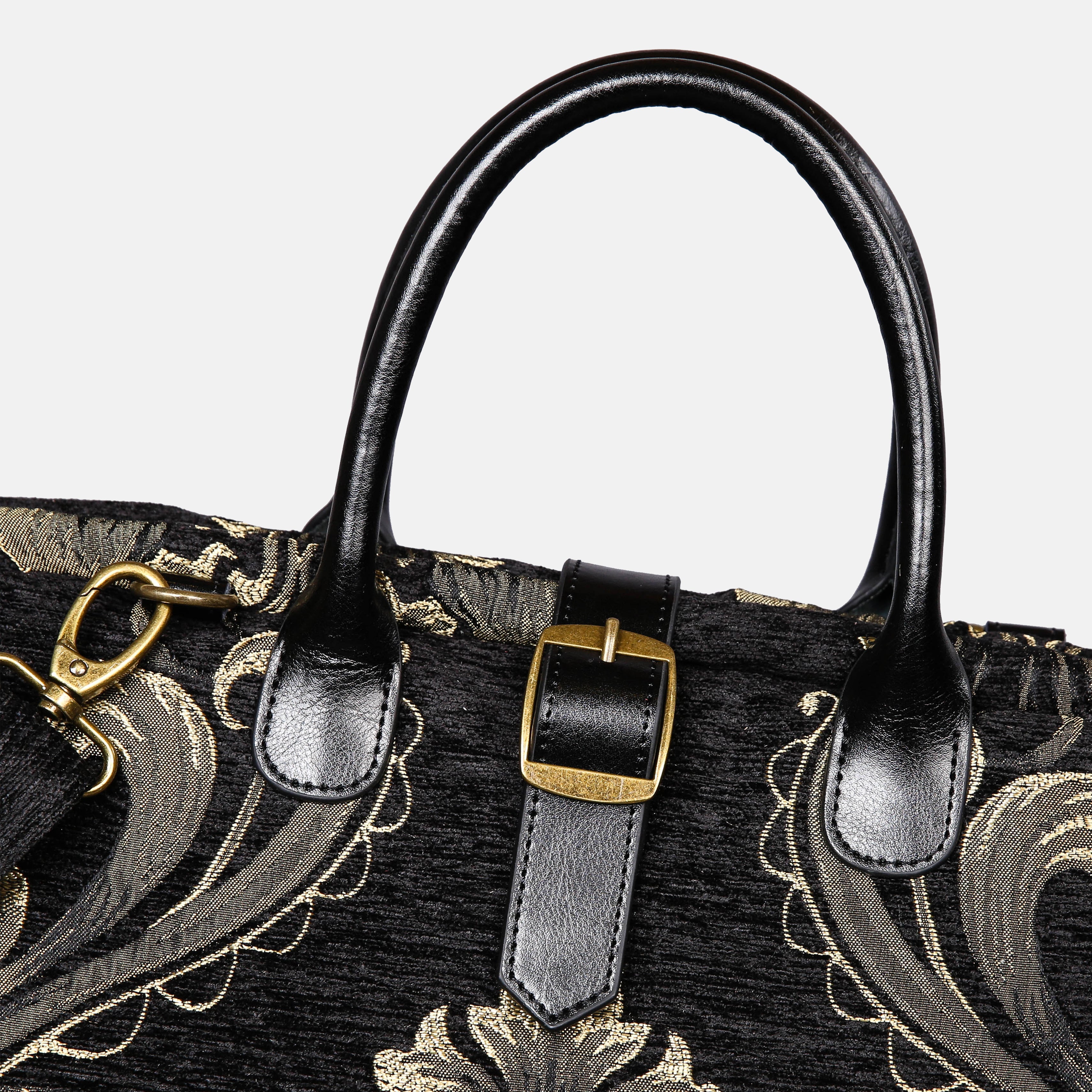 MAJESTY Black Mary Poppins Weekender carpet bag MCW Handmade-3