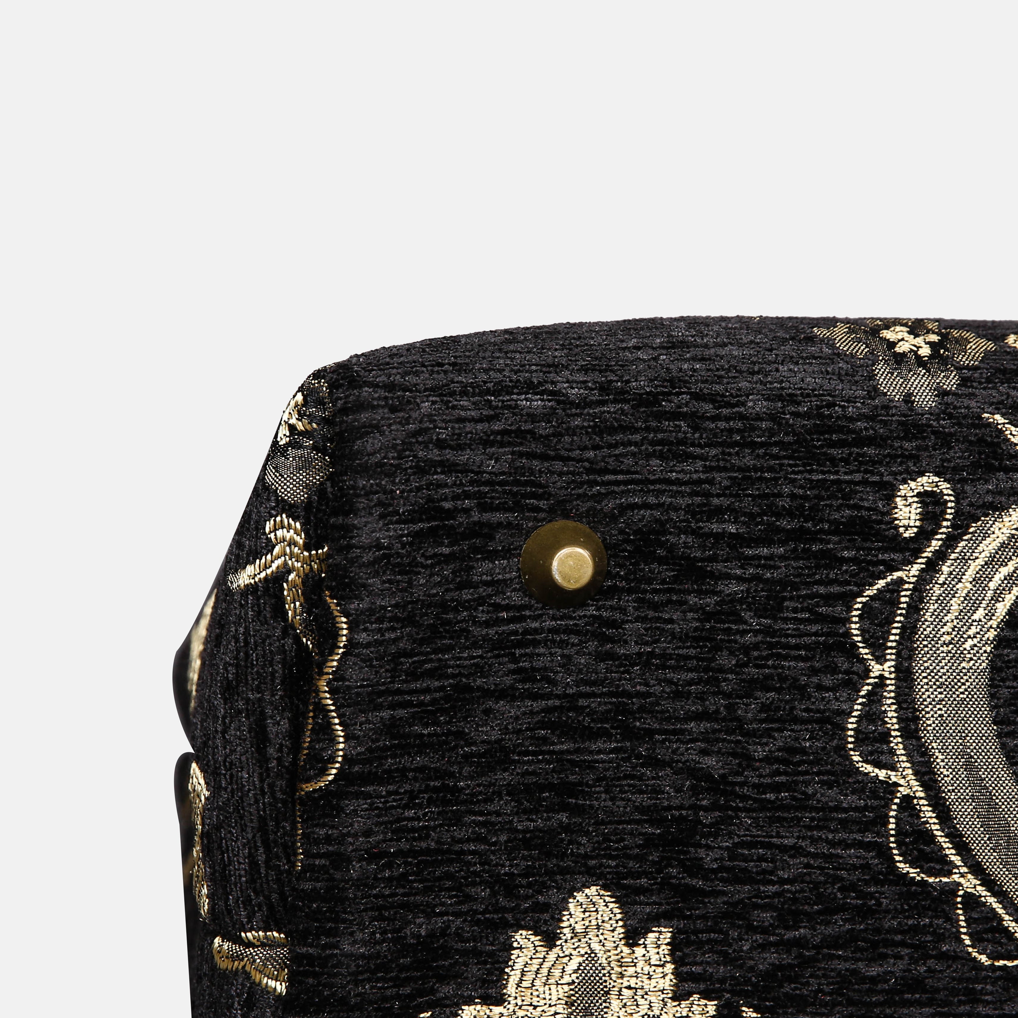 MAJESTY Black Mary Poppins Weekender carpet bag MCW Handmade-4