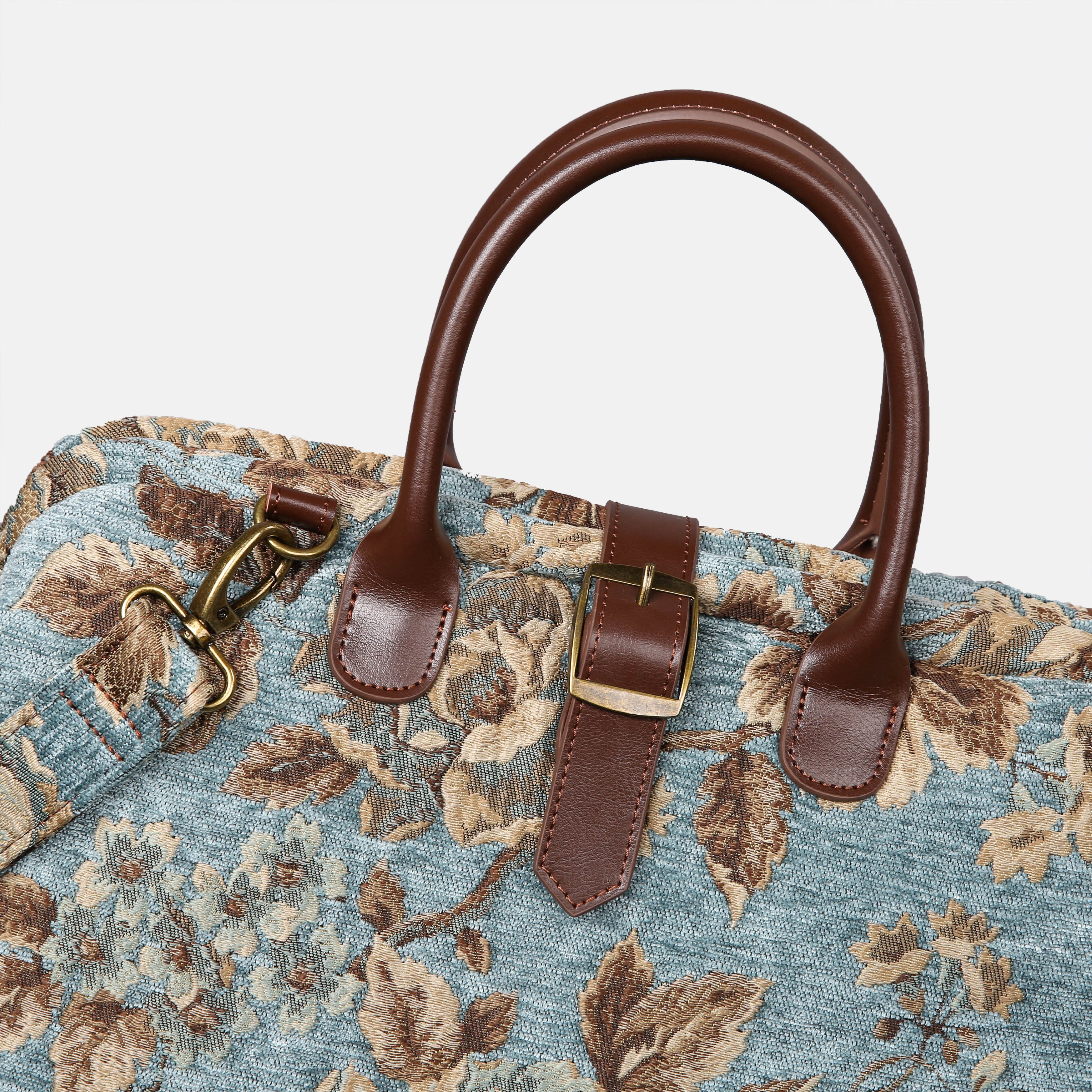 Chintz Dockside Blue Mary Poppins Weekender carpet bag MCW Handmade detail-1