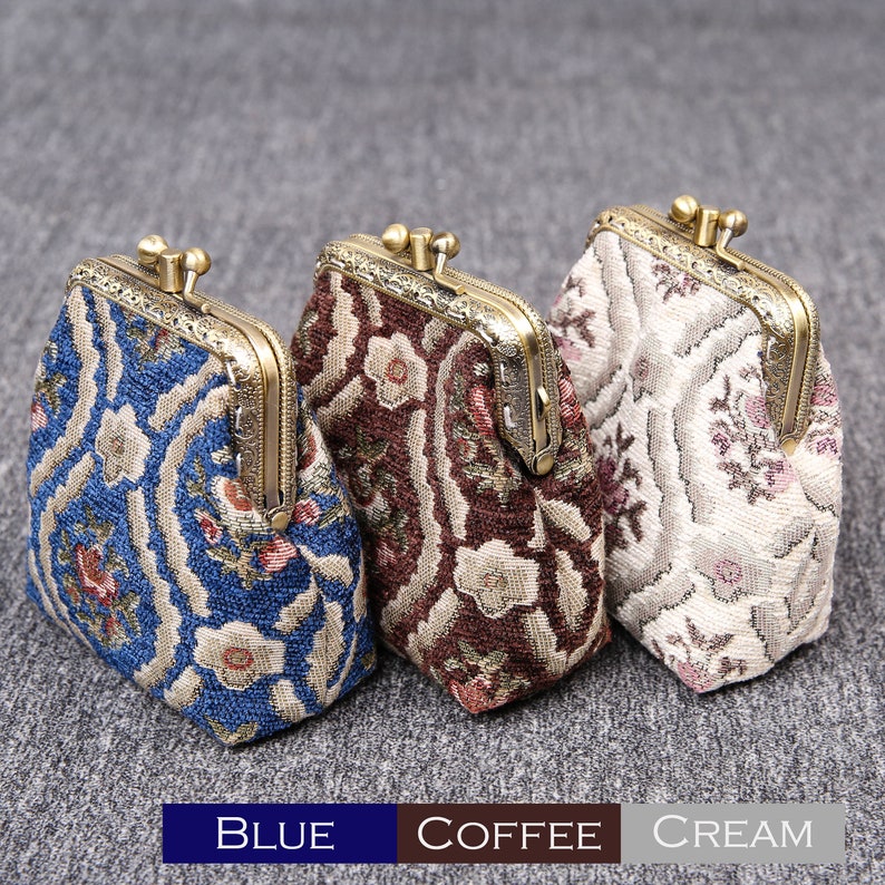 Traditional Series Double Kiss Clasp Coin Purse MCW Handmade-10