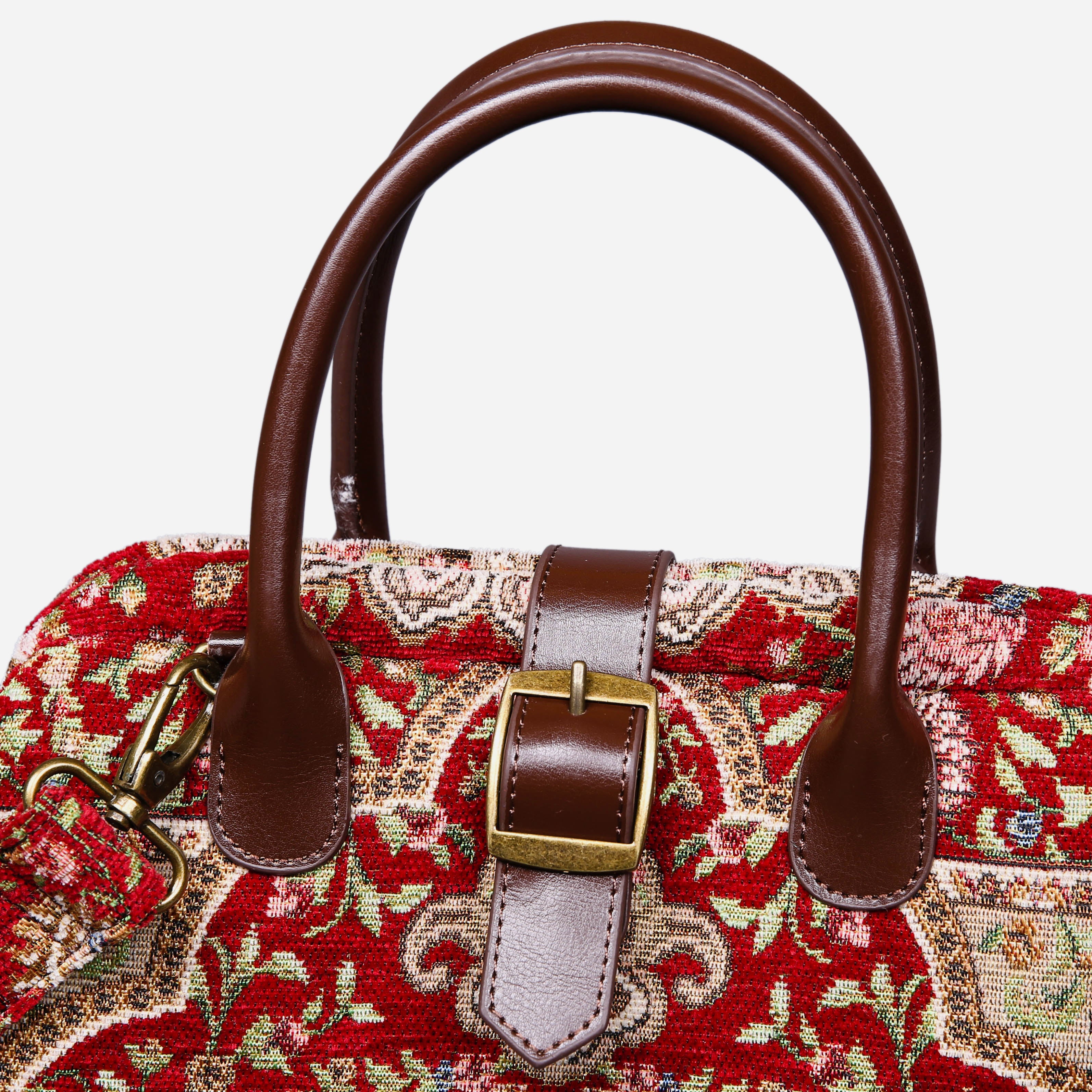 Oriental Wine Carpet Handbag Purse carpet bag MCW Handmade-5