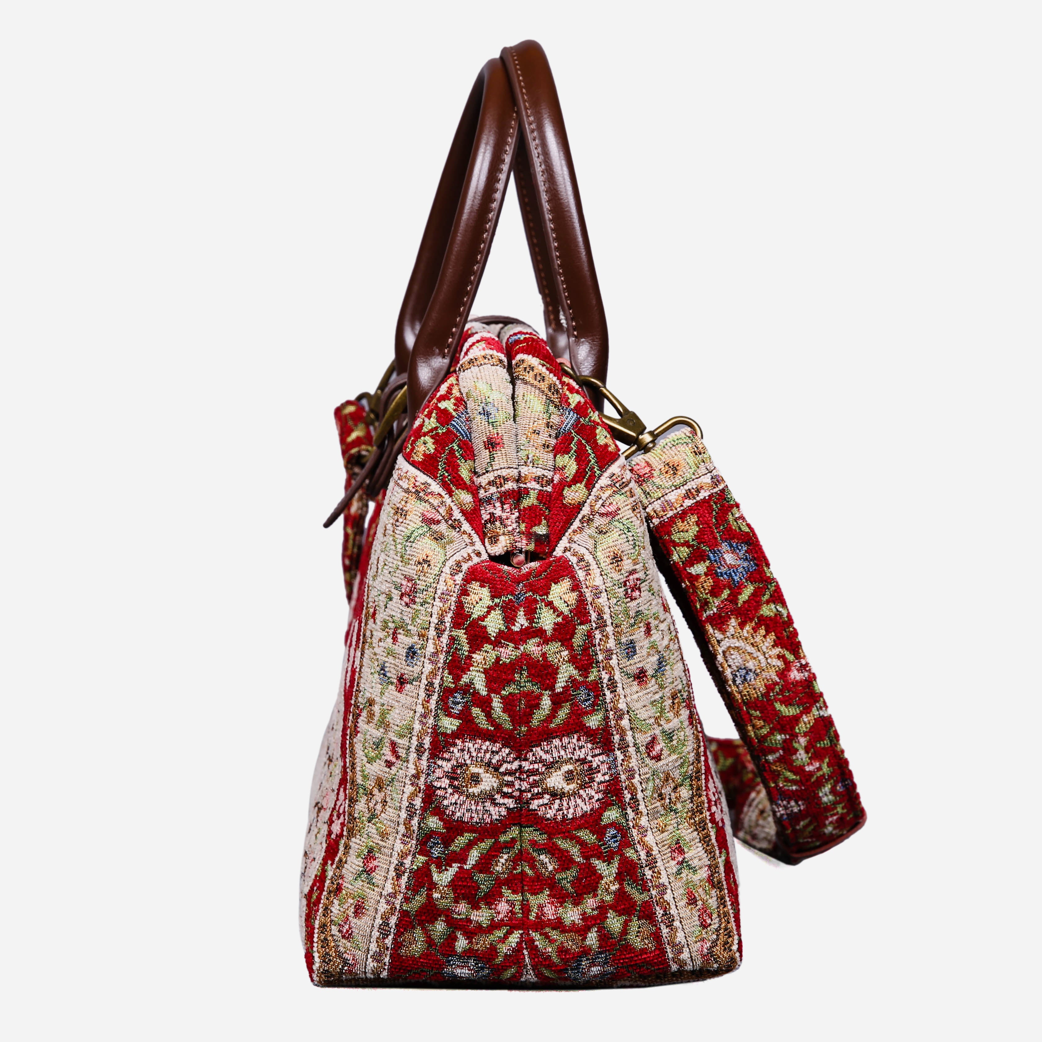 Oriental Wine Carpet Handbag Purse carpet bag MCW Handmade-4