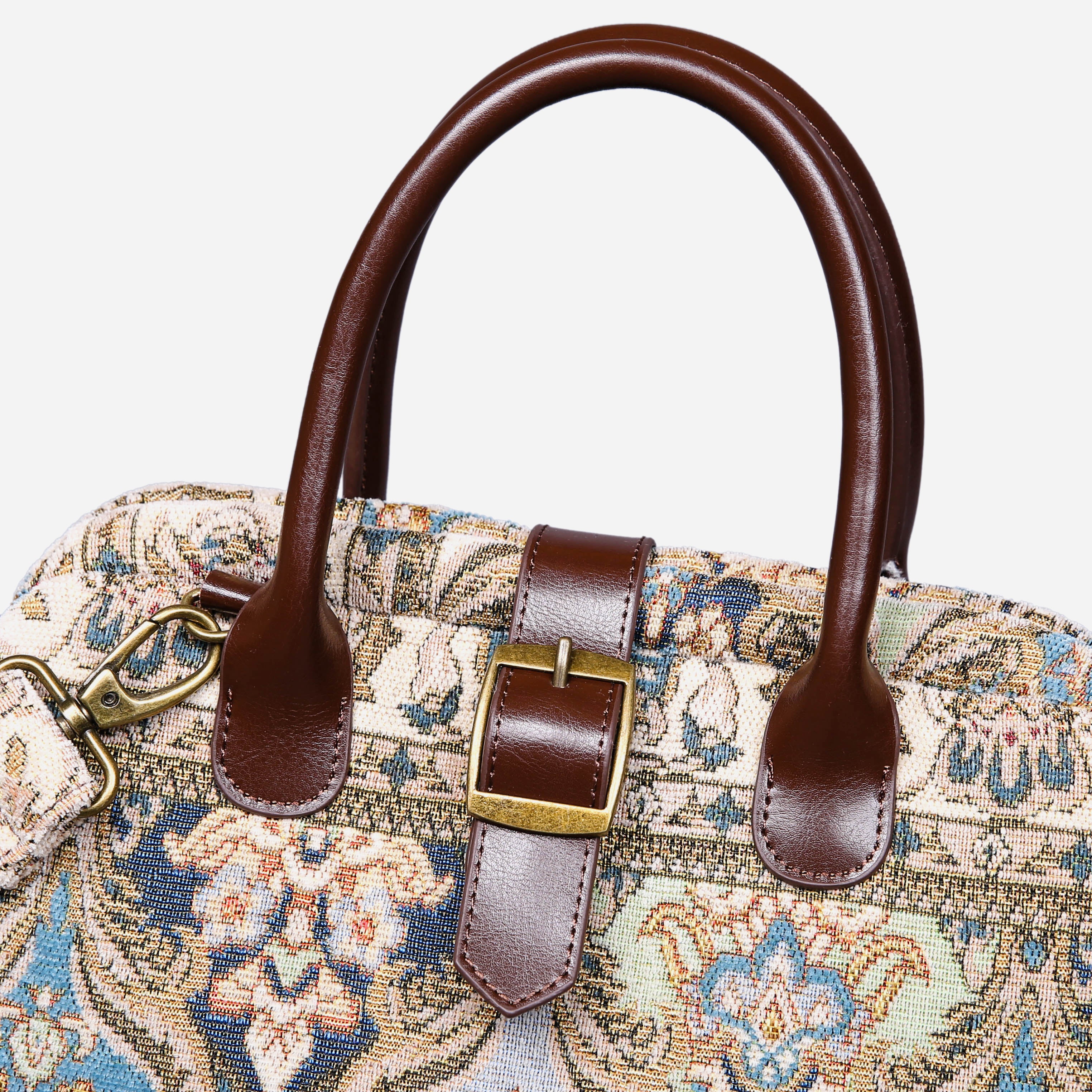 Golden Age Blue Carpet Handbag Purse carpet bag MCW Handmade buckle