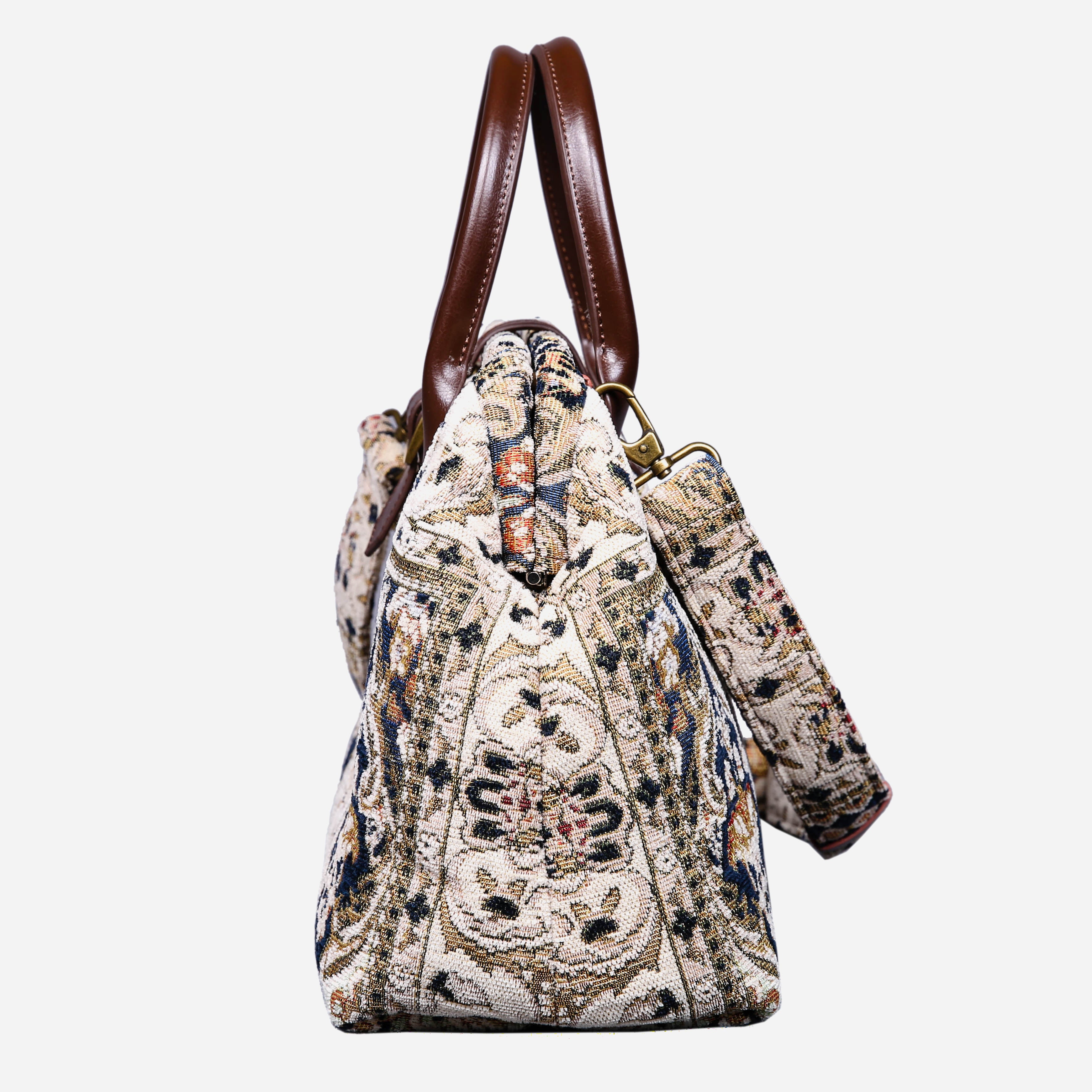 Golden Age Navy Carpet Handbag Purse of America side