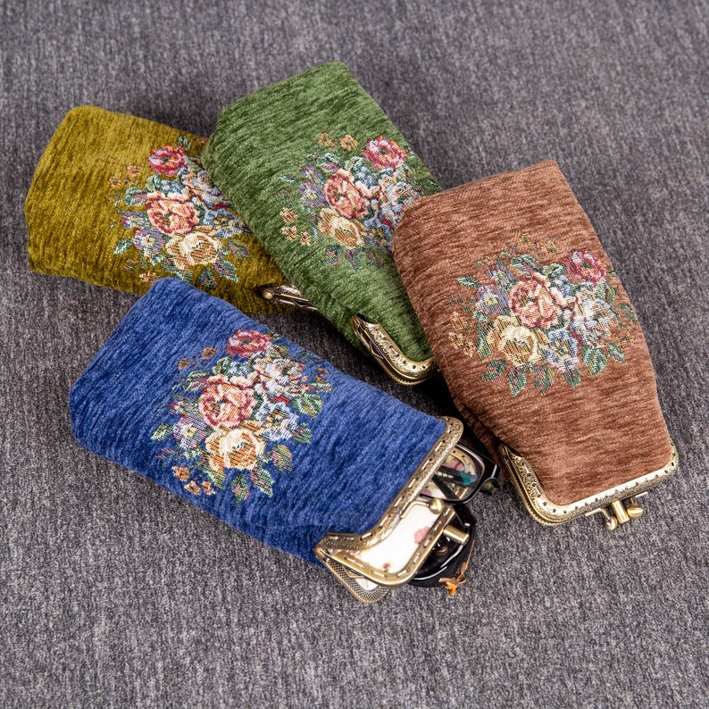 Bouquet Carpet Eyeglasses Case MCW Handmade-8