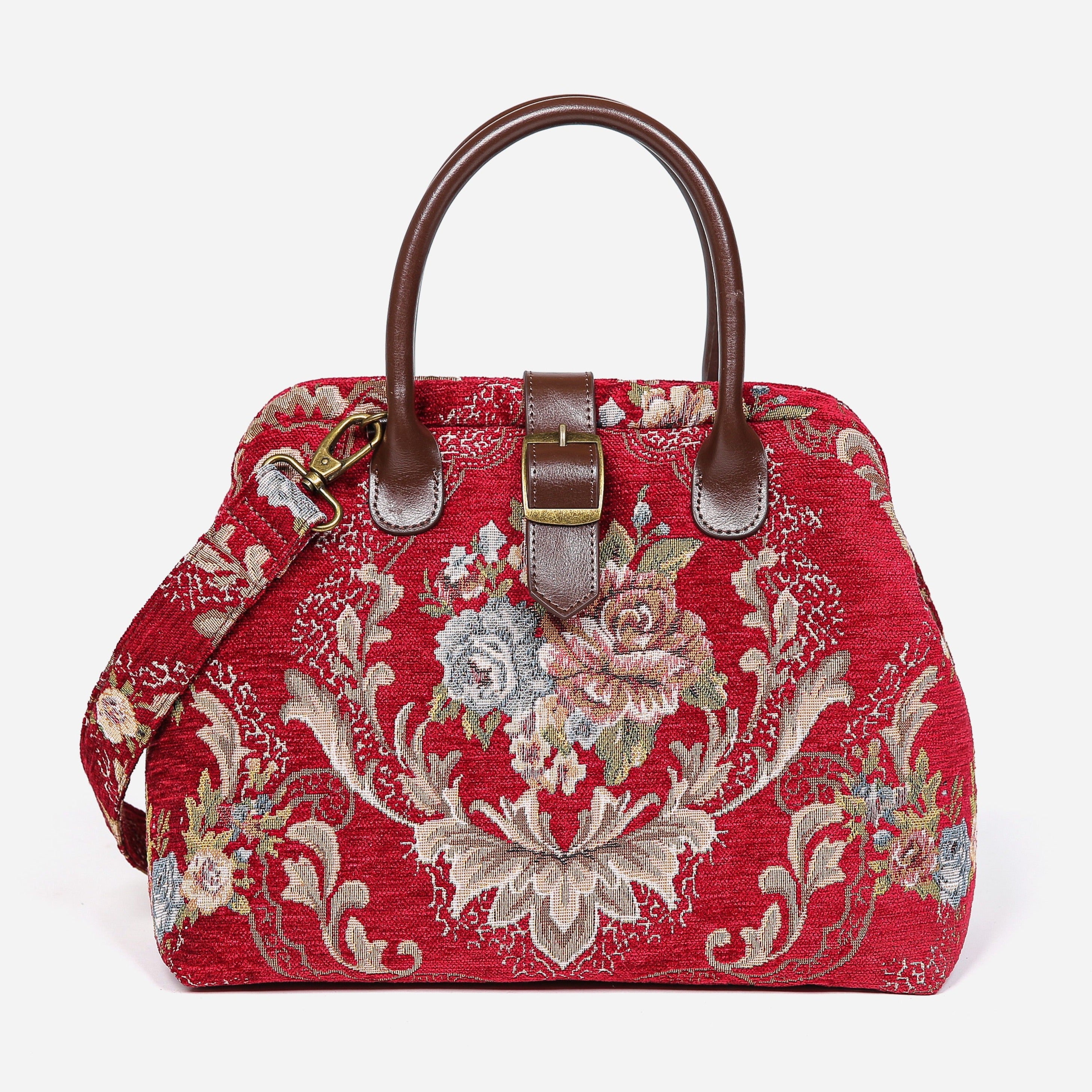 Floral Wine Carpet Handbag Purse carpet bag MCW Handmade