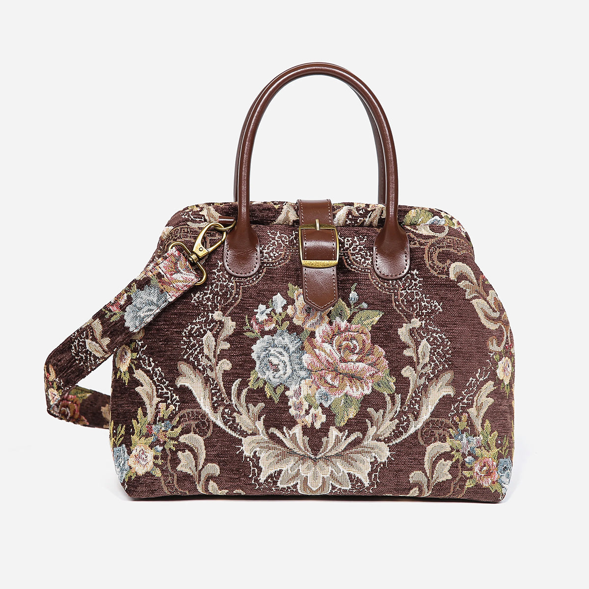 Floral Coffee Carpet Handbag Purse carpet bag MCW Handmade of America main