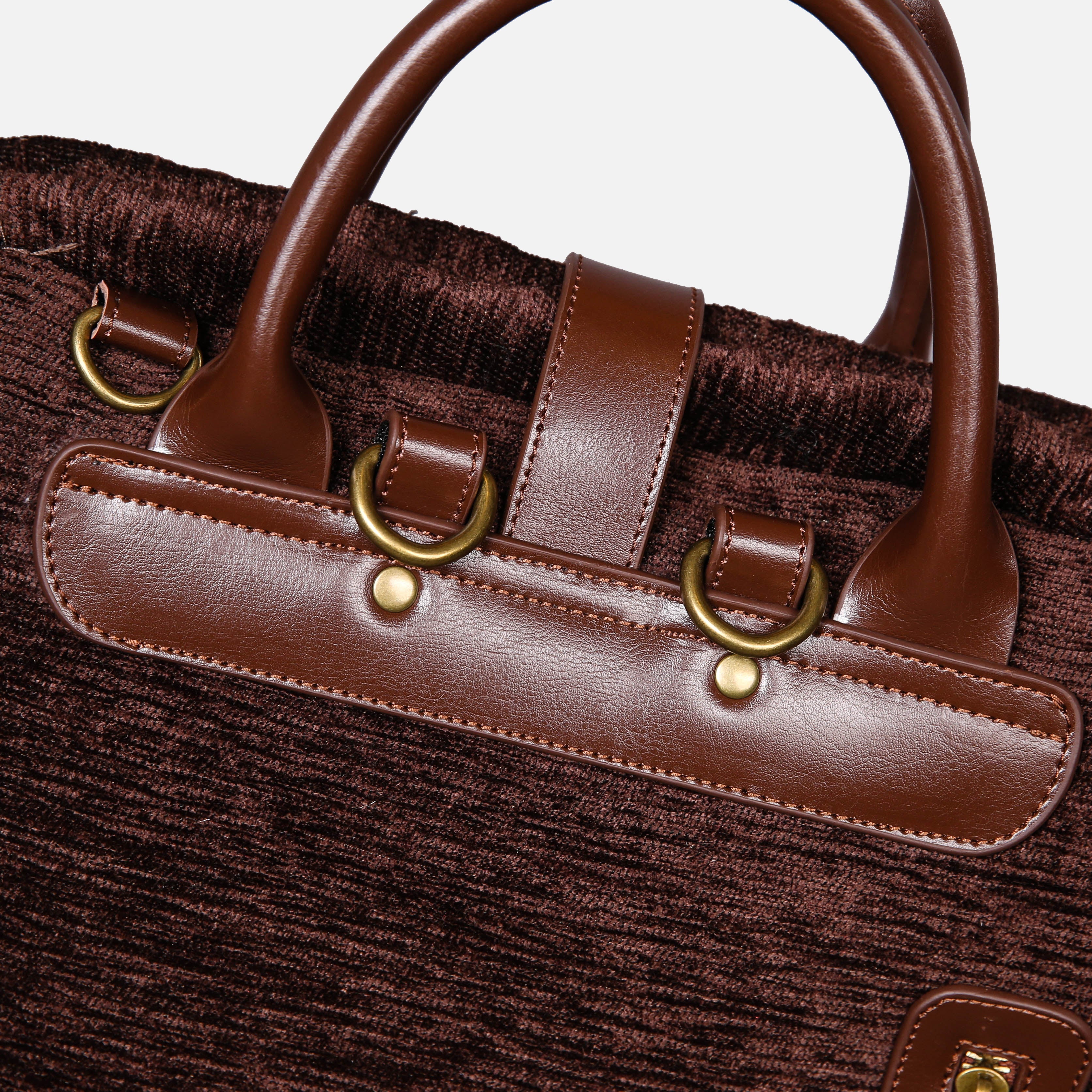 Solid Coffee Carpet Laptop Backpack  MCW Handmade-6