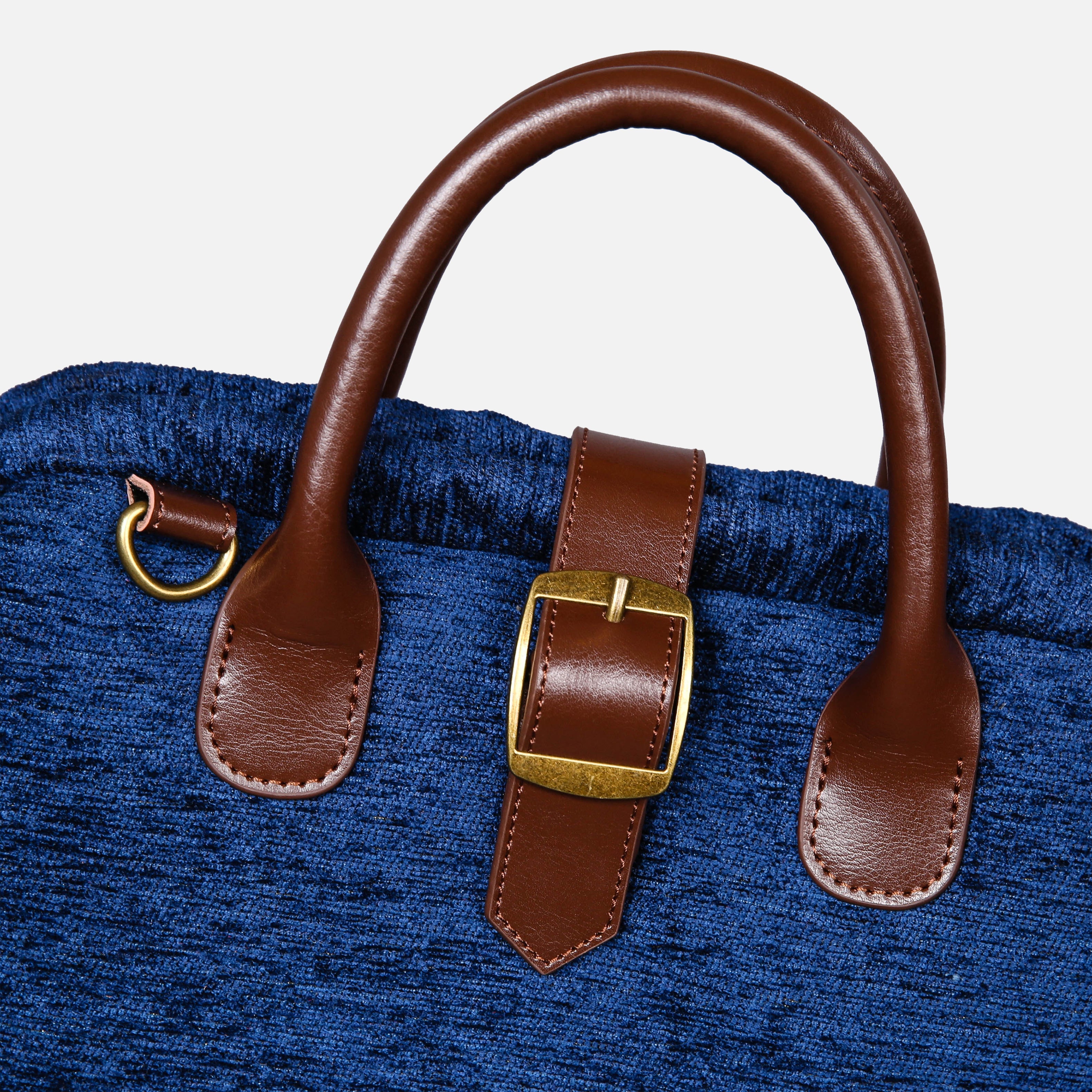 Solid Blue Carpet Laptop Backpack  MCW Handmade-5